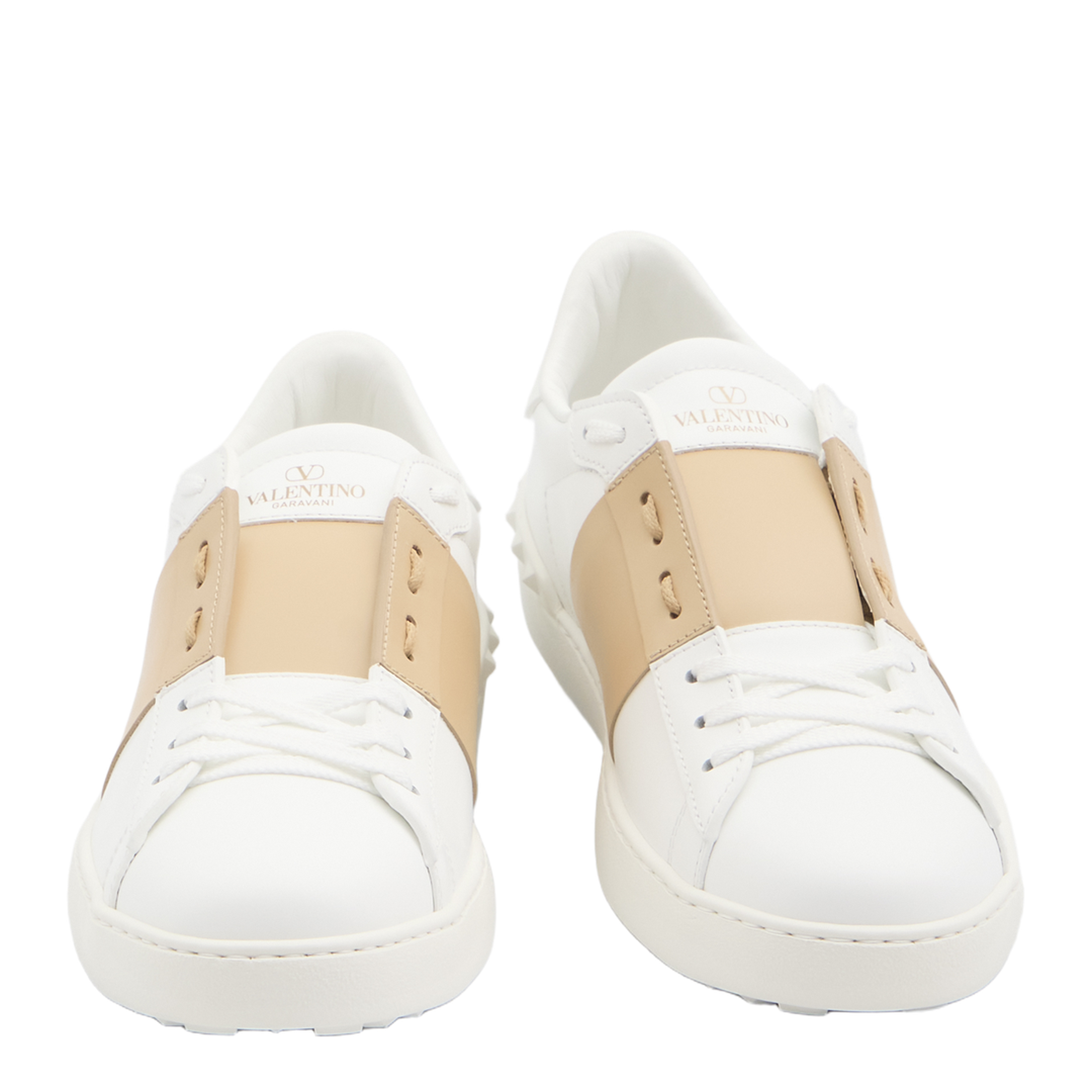 Open Sneaker in Smooth Leather - White - Image 5