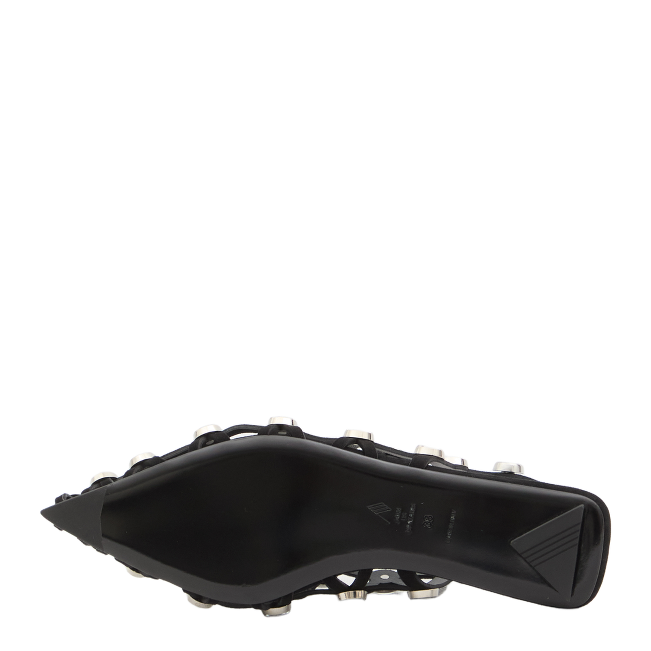 Black Grid Ballet Flats - Image 4