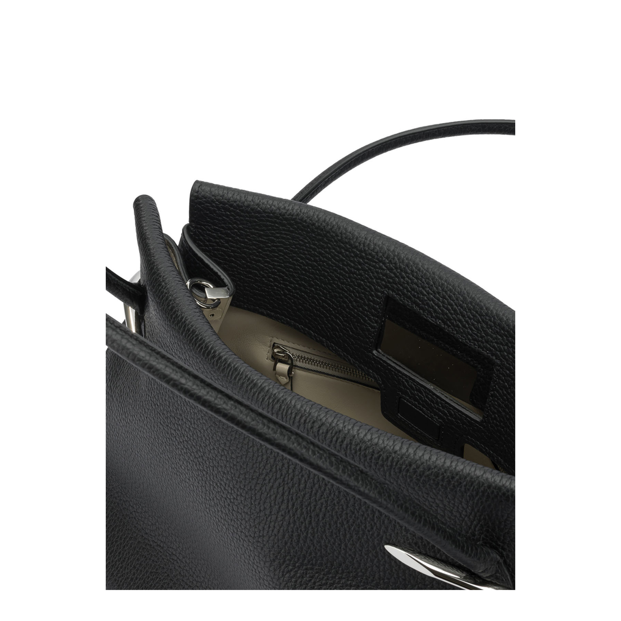 Pinch Large Calfskin Shoulder Bag - Black - Image 5