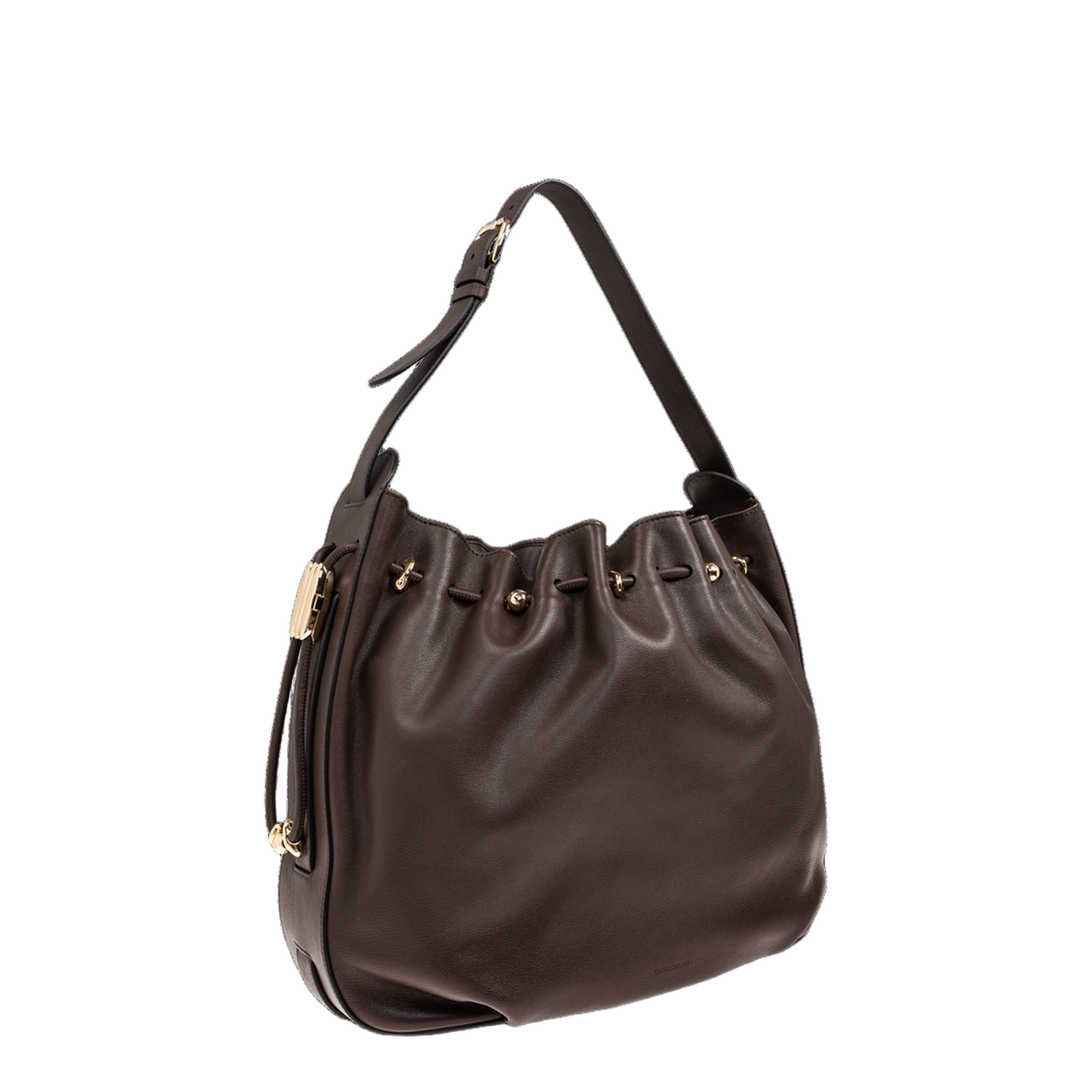 Halcyon Large Calf Leather Shoulder Bag - Dark Brown - Image 3