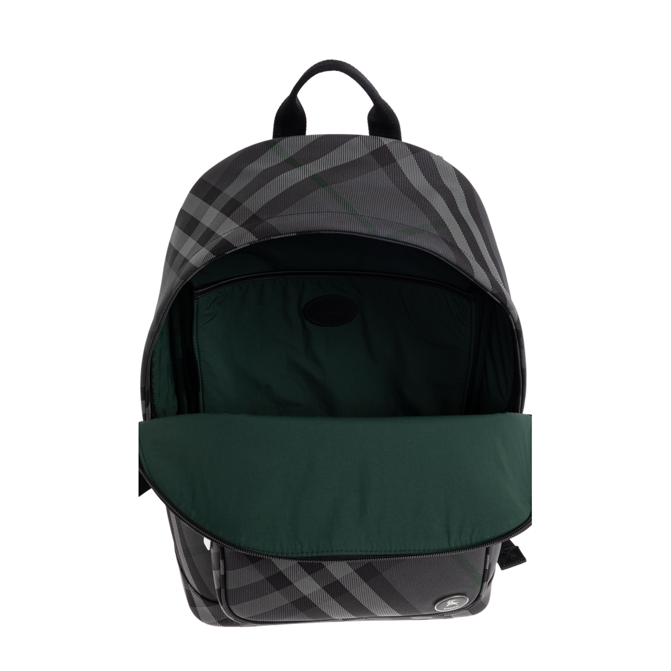 Grid Nylon Backpack - Charcoal Grey - Image 5