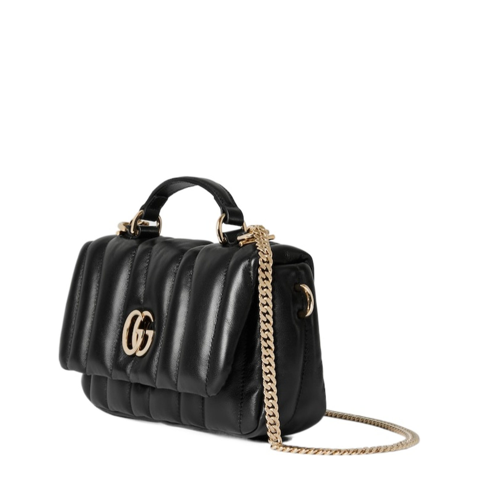 GG Milano Small Puffy Quilted Leather Top Handle Bag - Black - Image 2