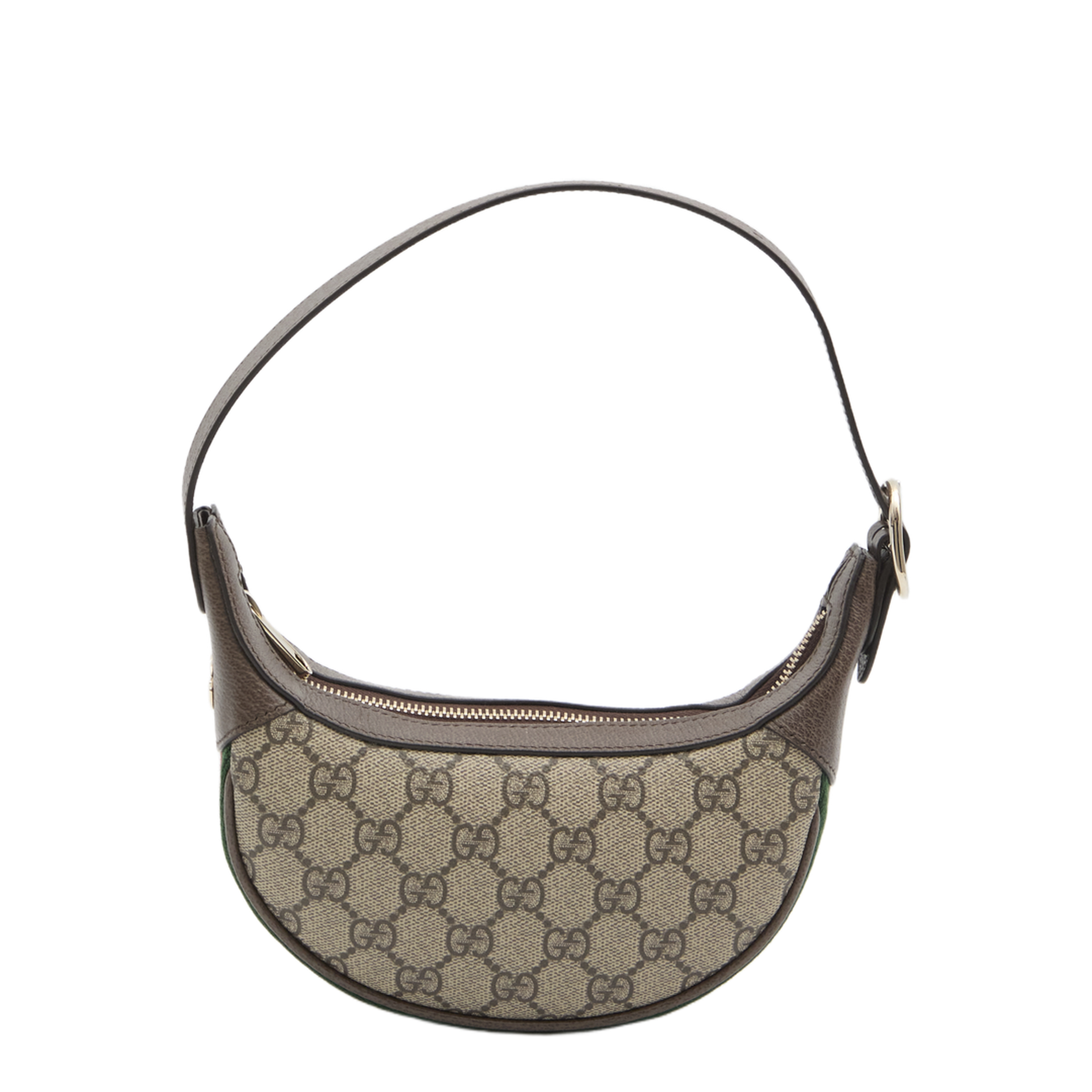 Ophidia Small GG Monogram Coated Fabric Shoulder Bag - Beige/Brown - Image 1