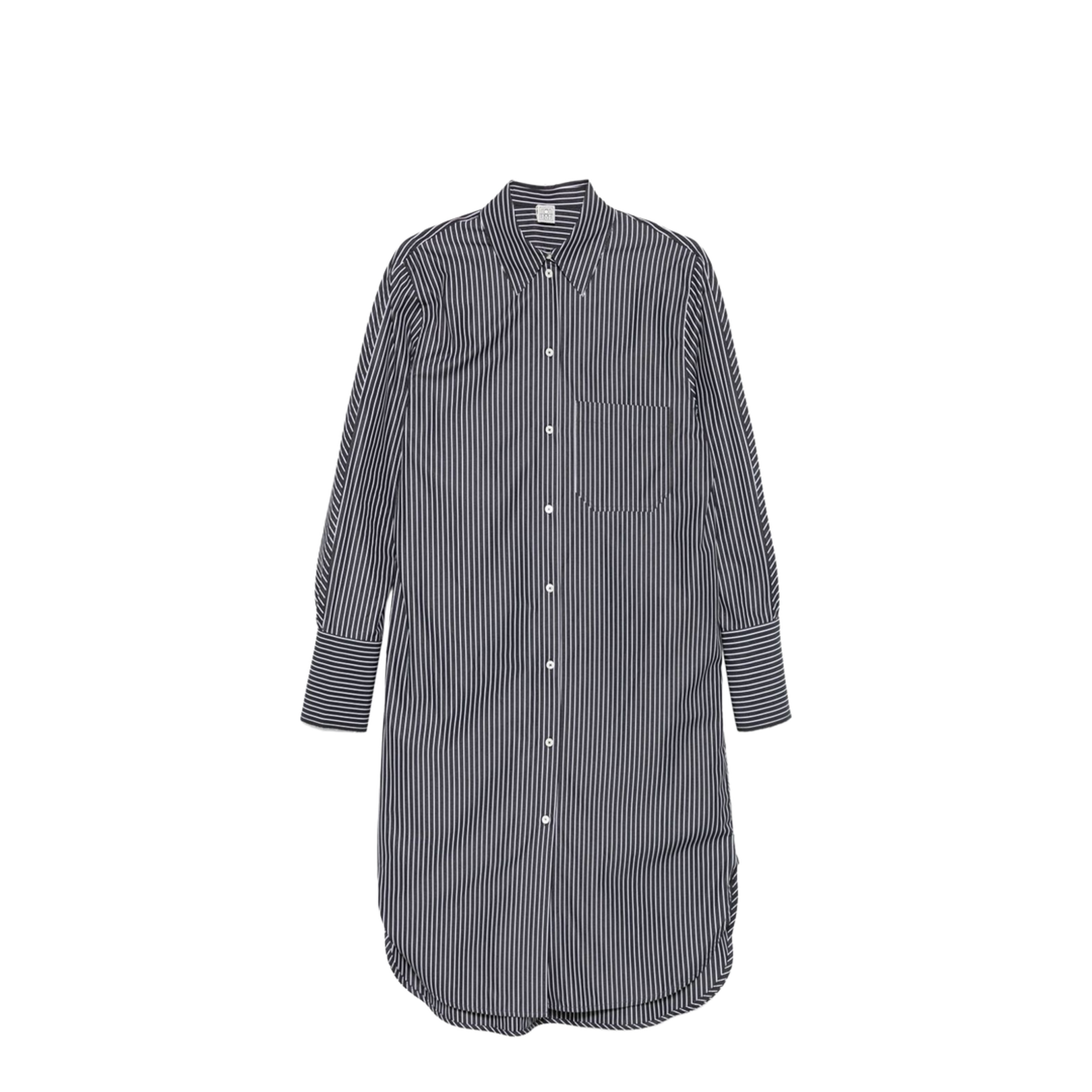 Black and White Dress with Classic Collar - Image 1