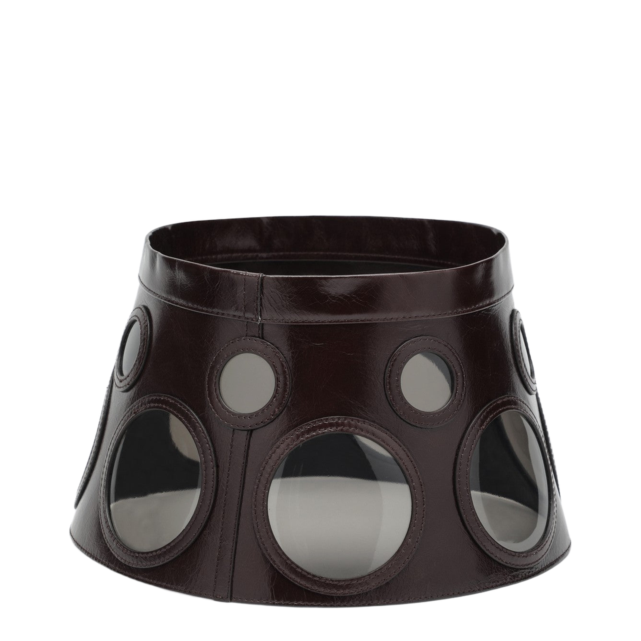 Visor Brown in Leather and Plexiglass - Image 2
