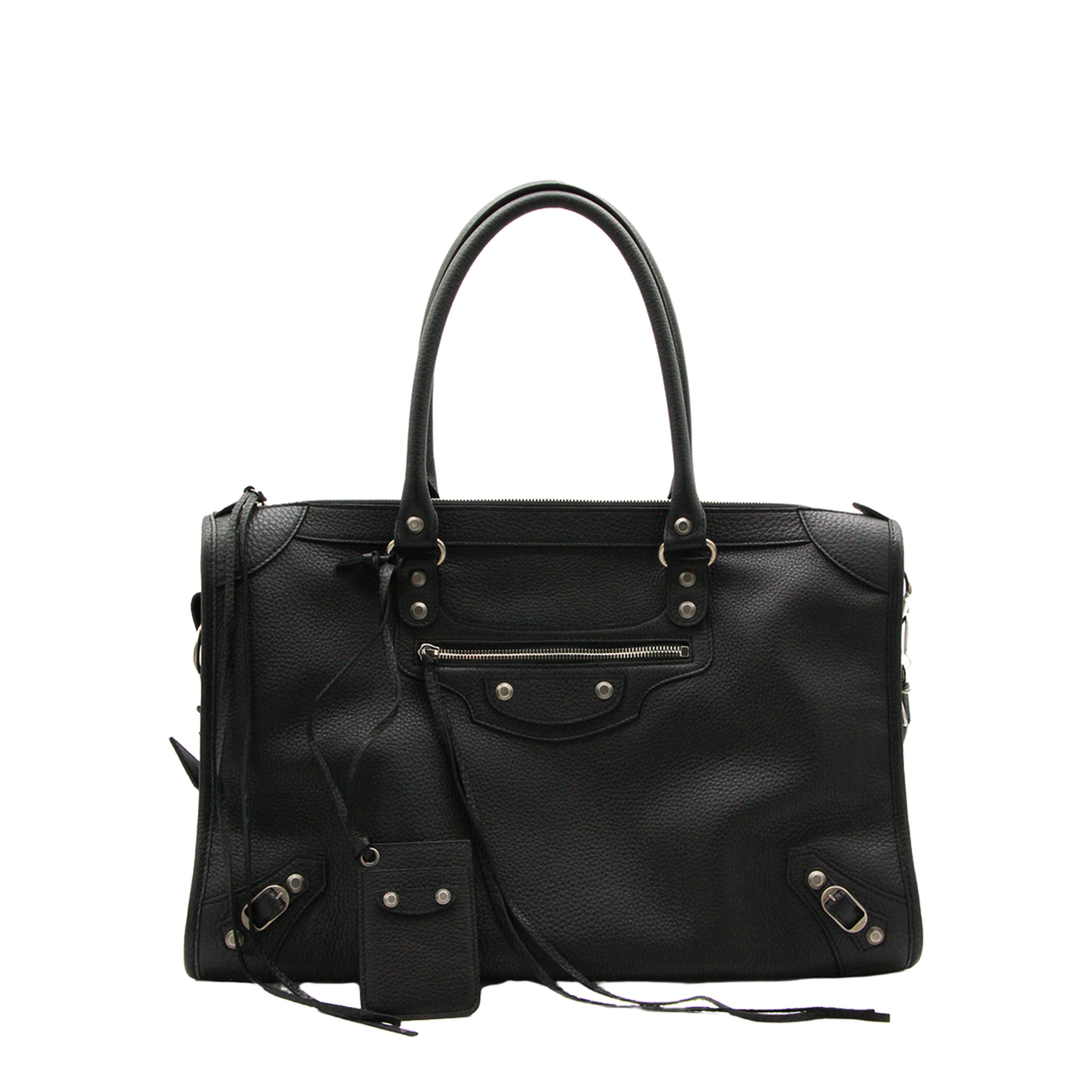 Le City Large Grained Calfskin Duffle - Black - Image 1