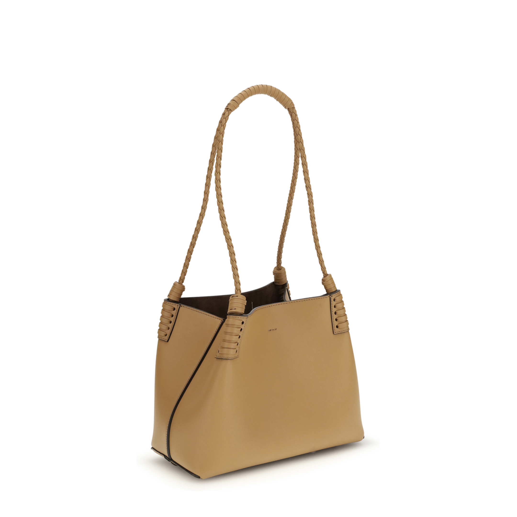 Libra Small Leather Tote - Beige - Image 3