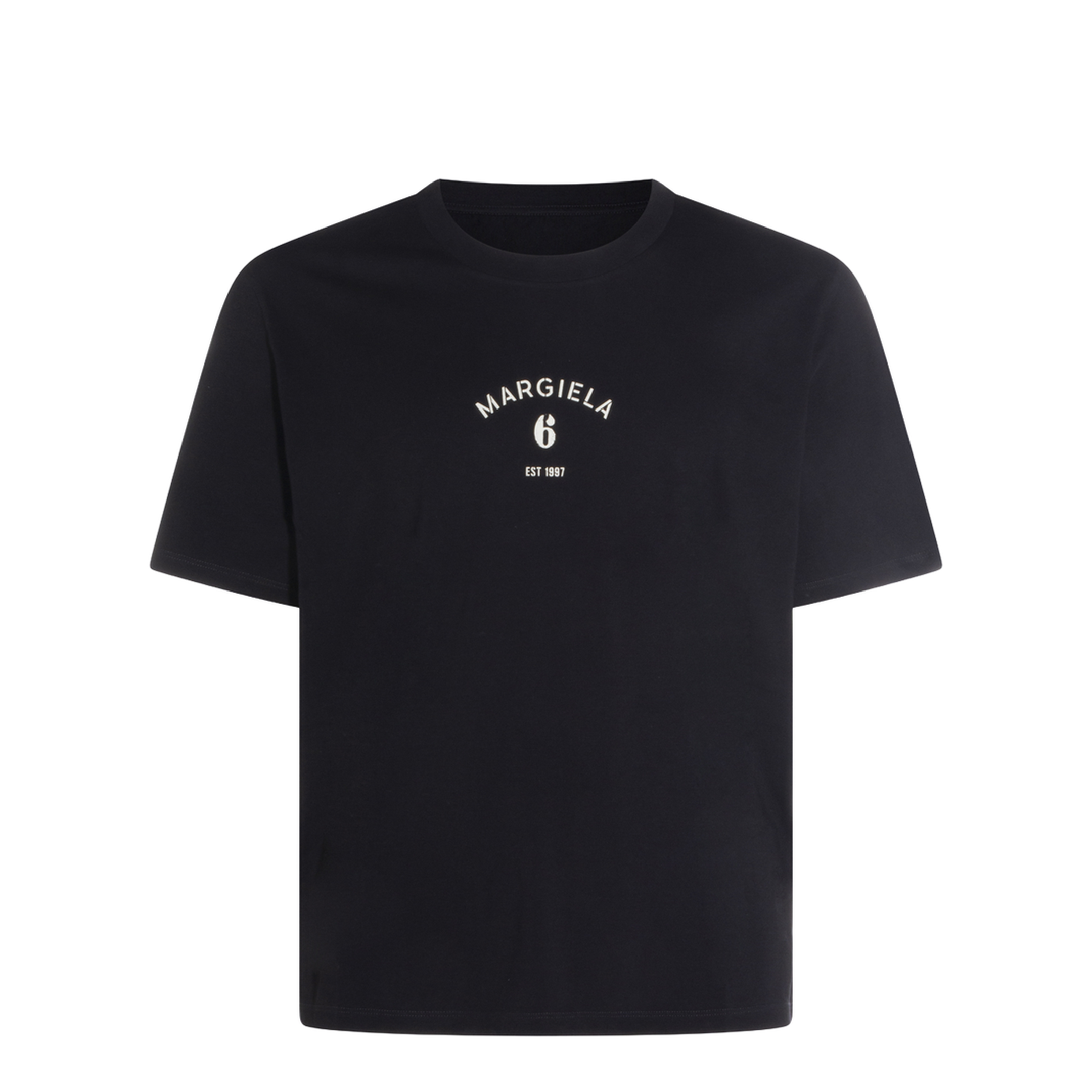 Black T-shirt with logo print - Image 2