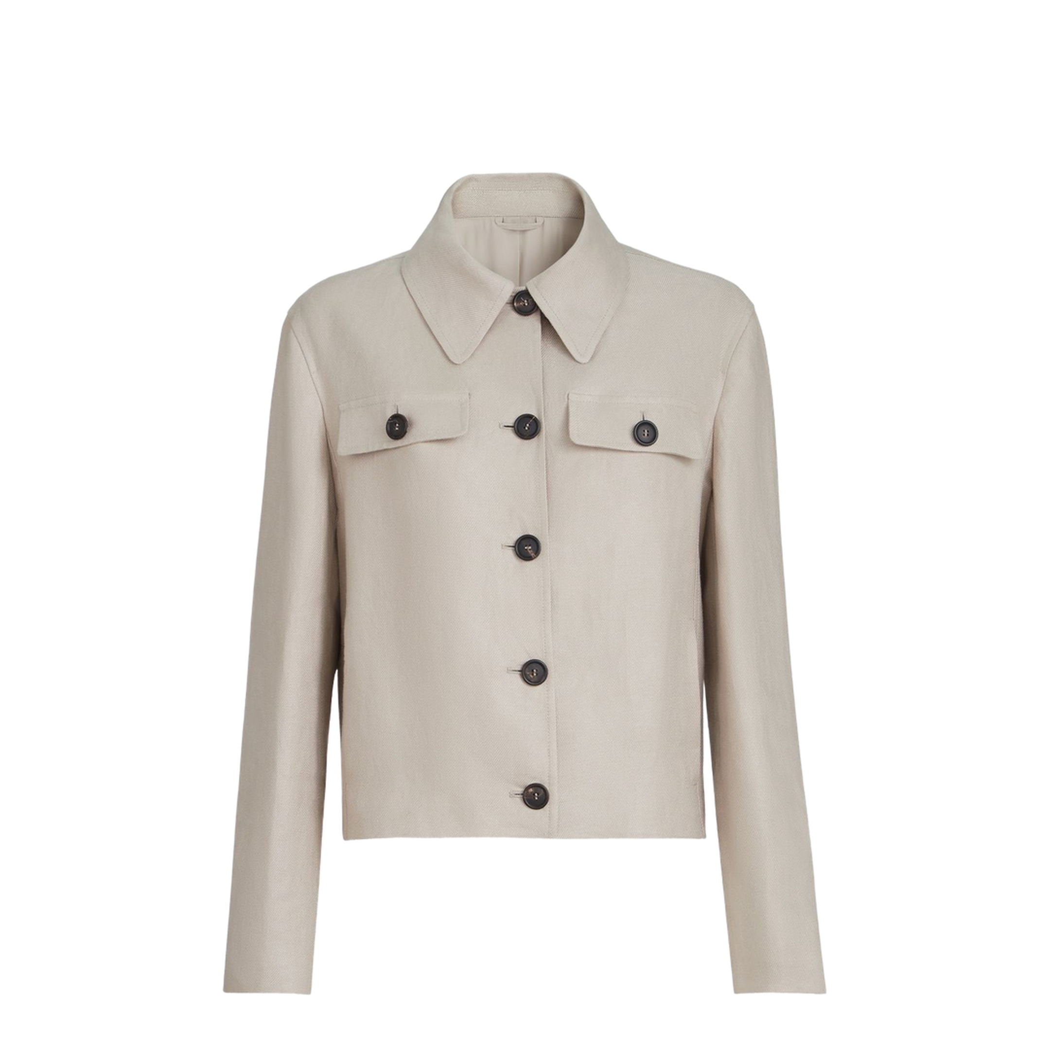 Linen Blazer Beige - Image 1