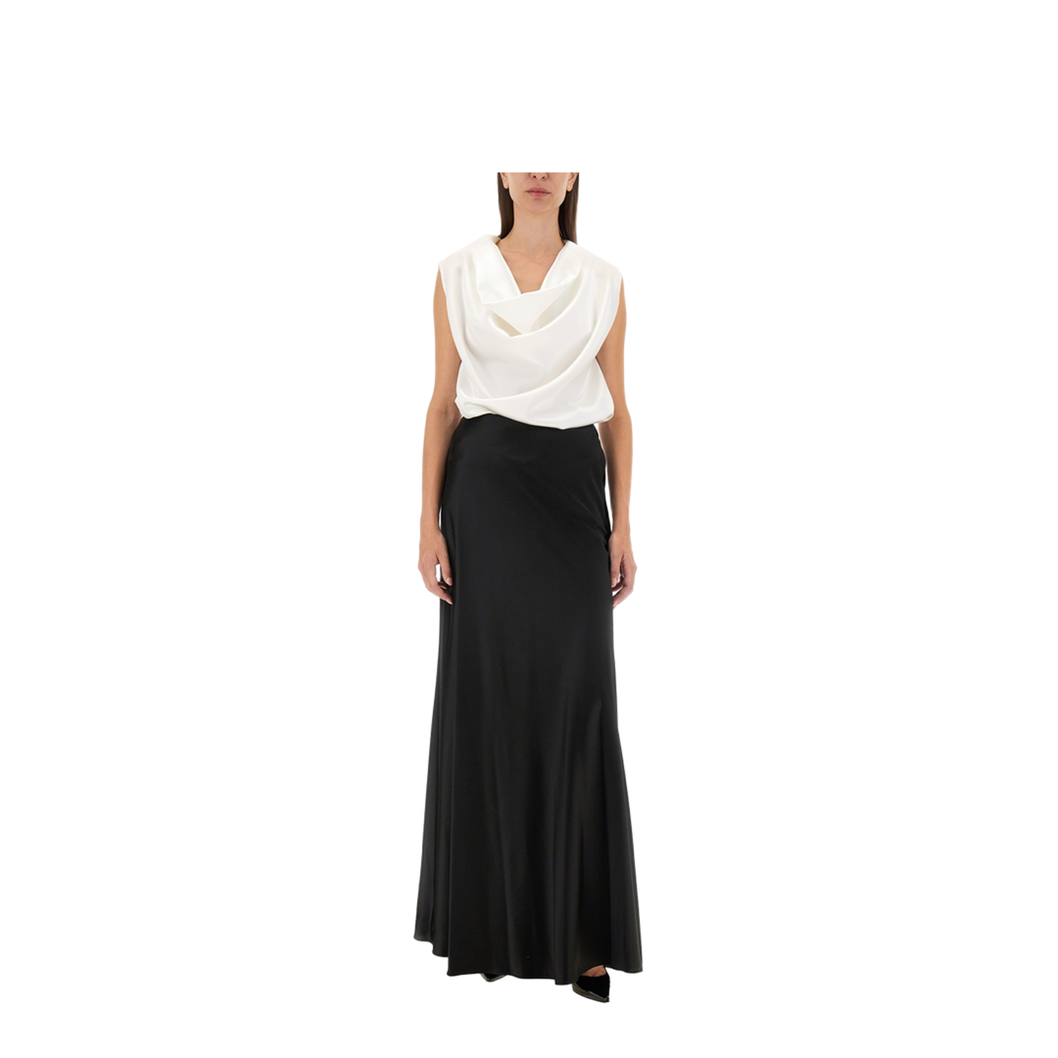 Blouses Dropped Collar White - Image 2
