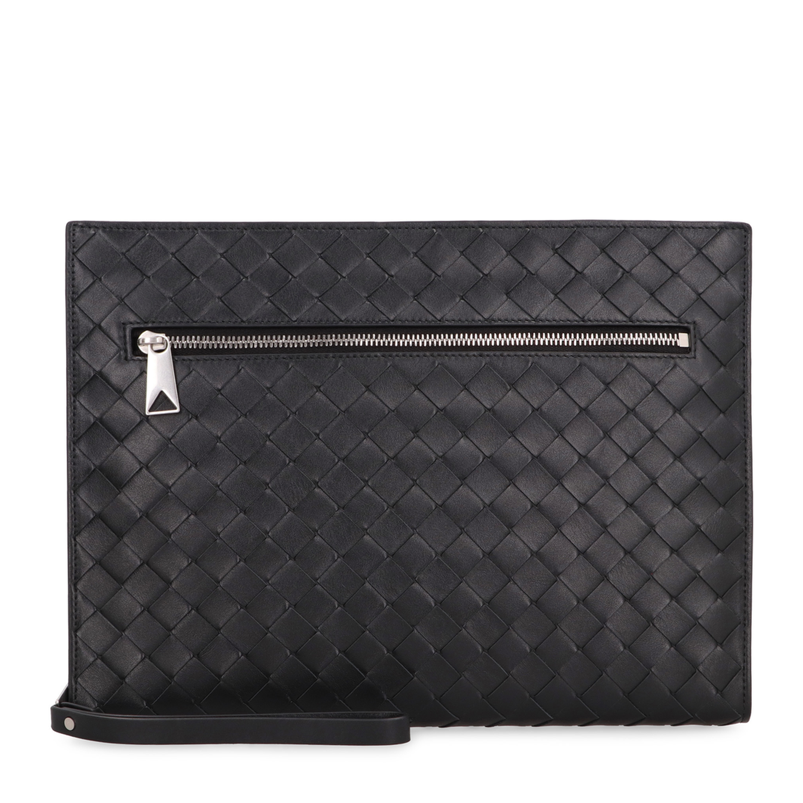 Intrecciato Leather Document Case - Black - Image 4