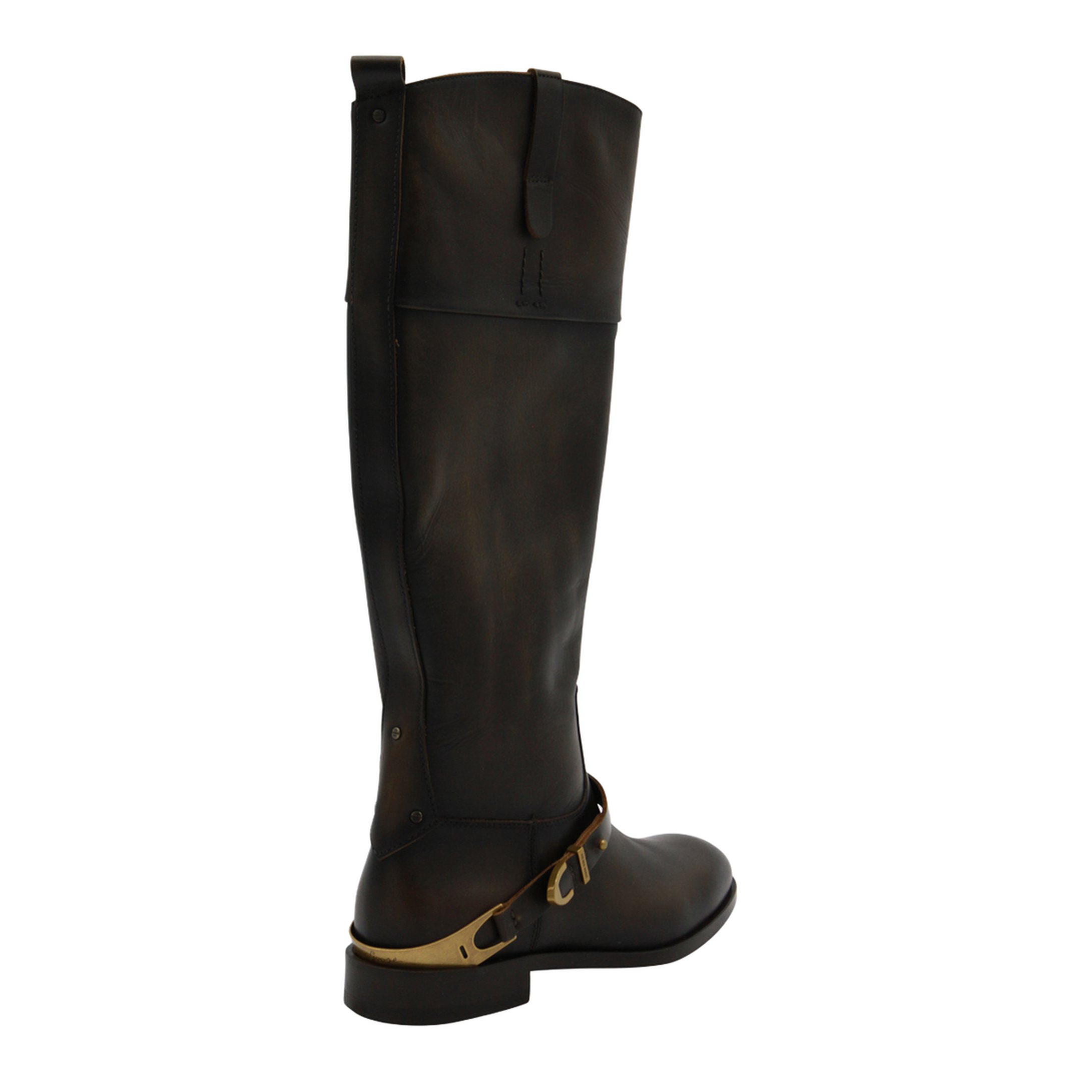 Charlie Dark Brown Leather Boots - Image 6