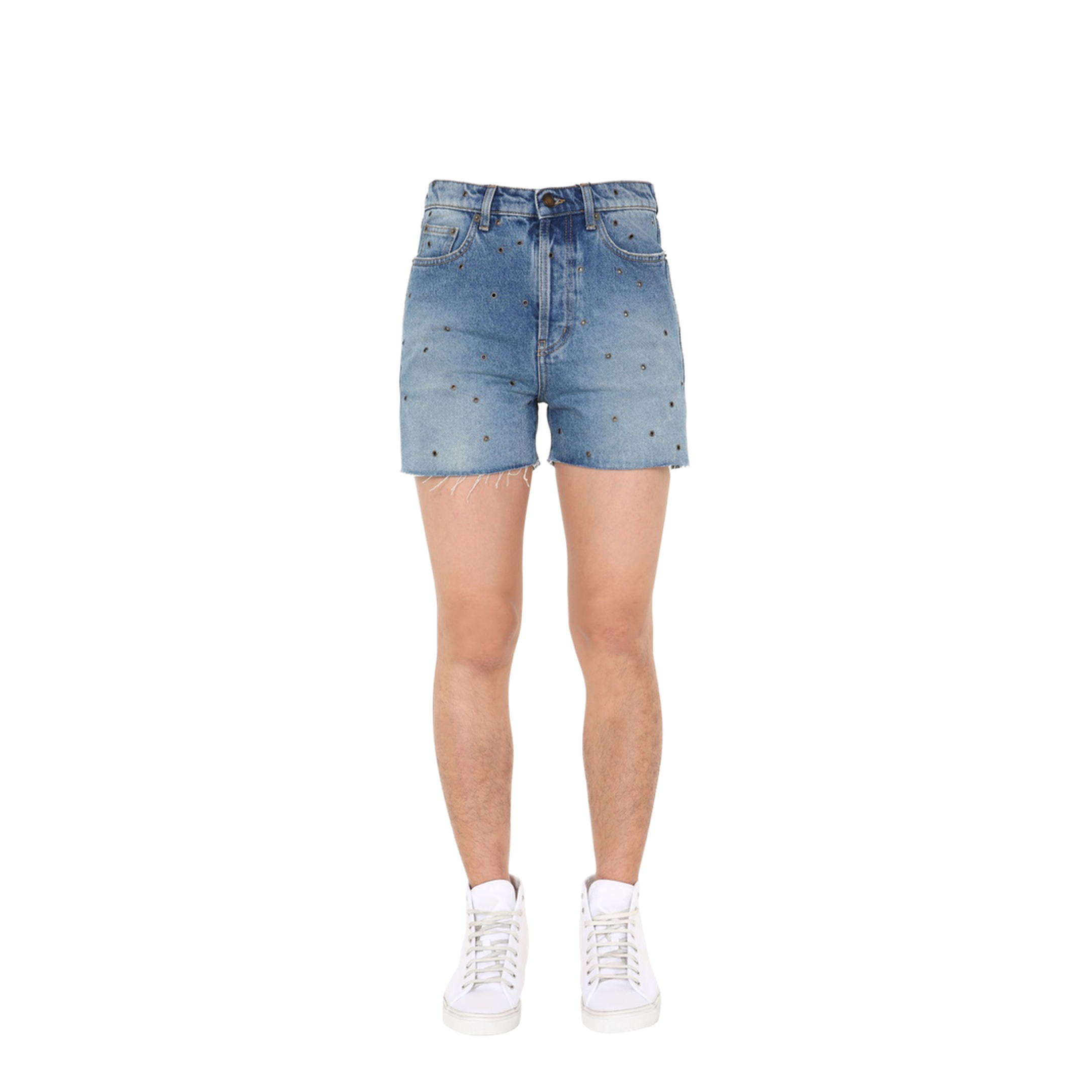 Blue Cotton Shorts - Image 1