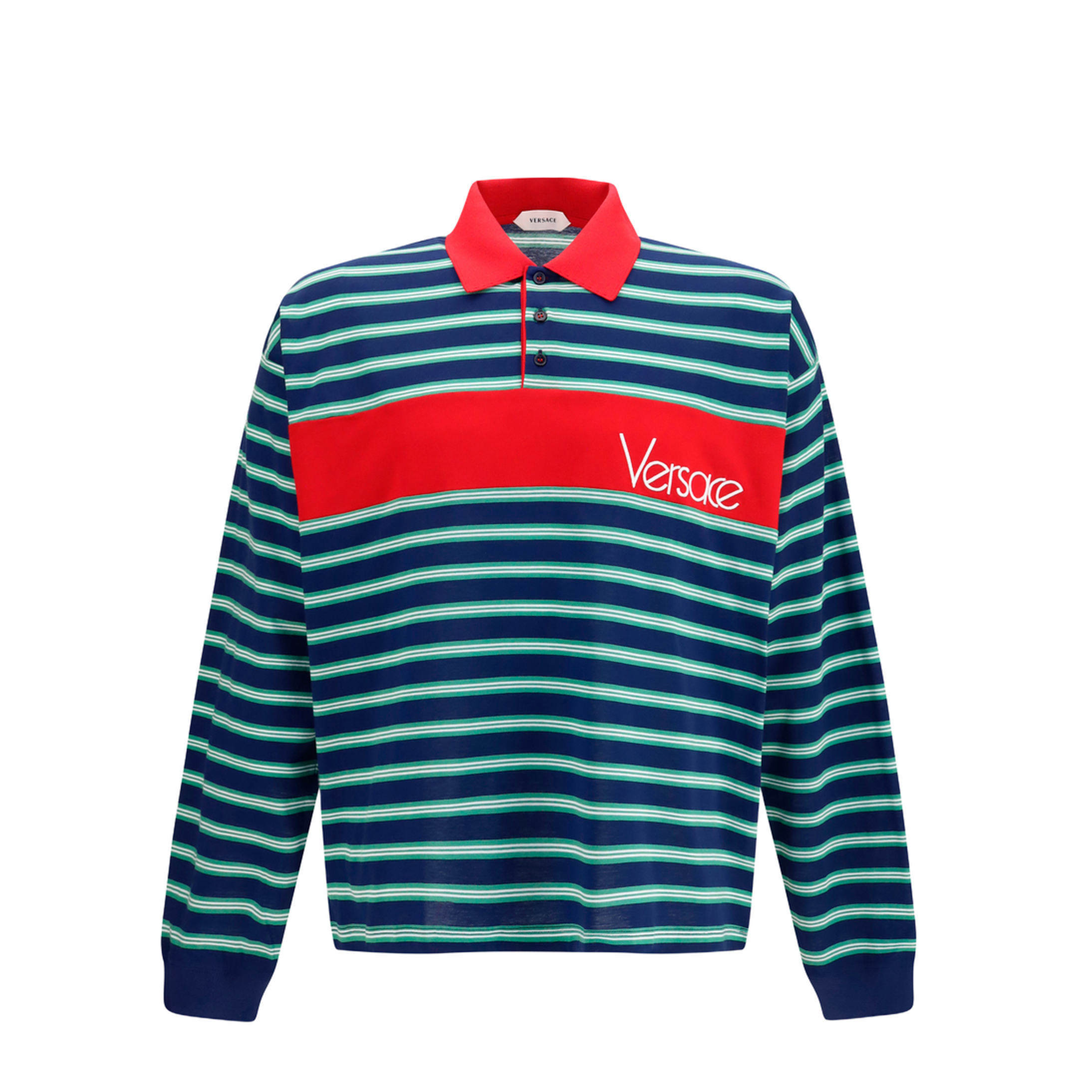 Striped Cotton Polo - Image 1