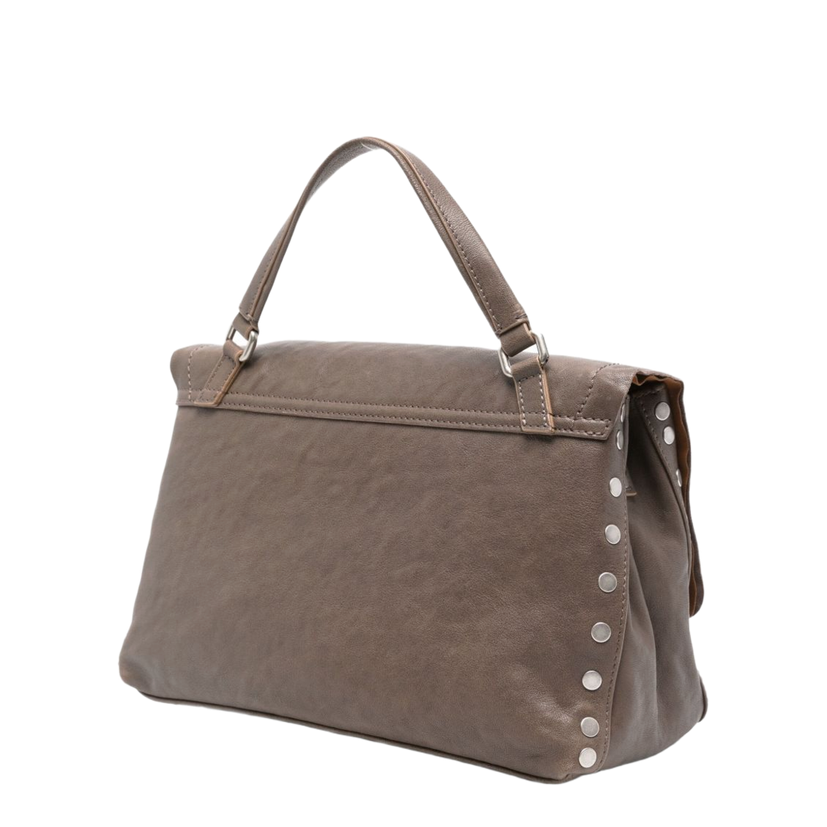 Postina Baby Calf Leather Top Handle Bag - Tabacco - Image 2