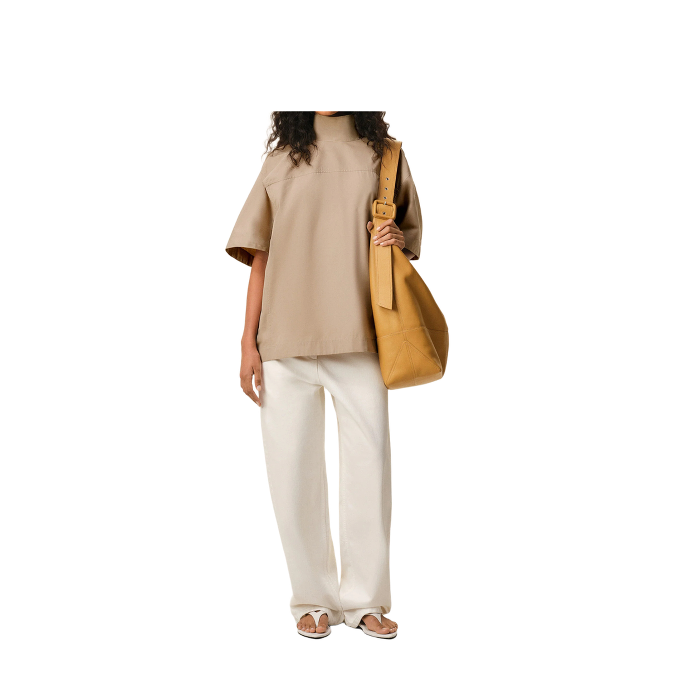 Cotton Top With Raised Collar - Image 4