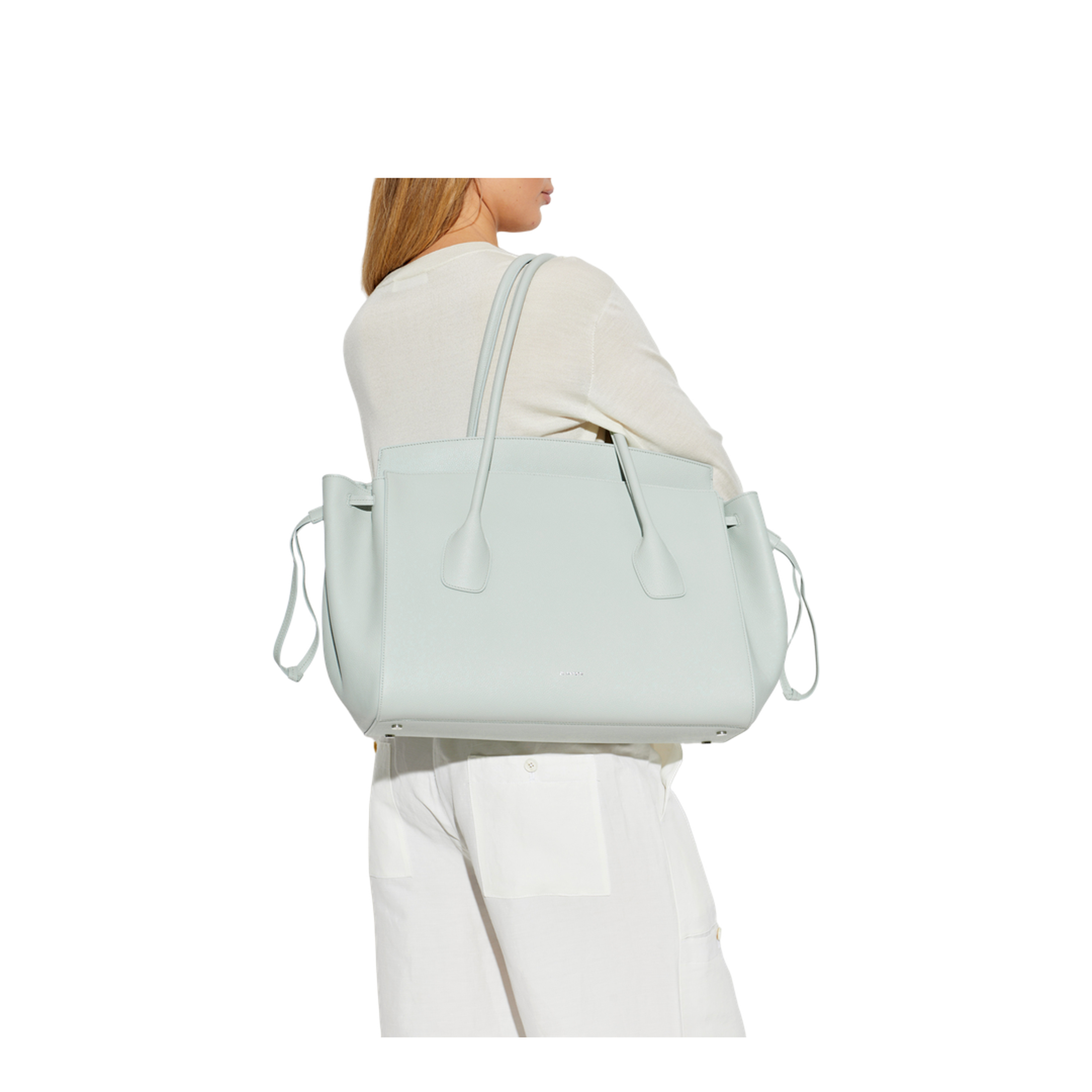 Voyage Medium Calf Leather Shopper Bag - Quarry - Image 2