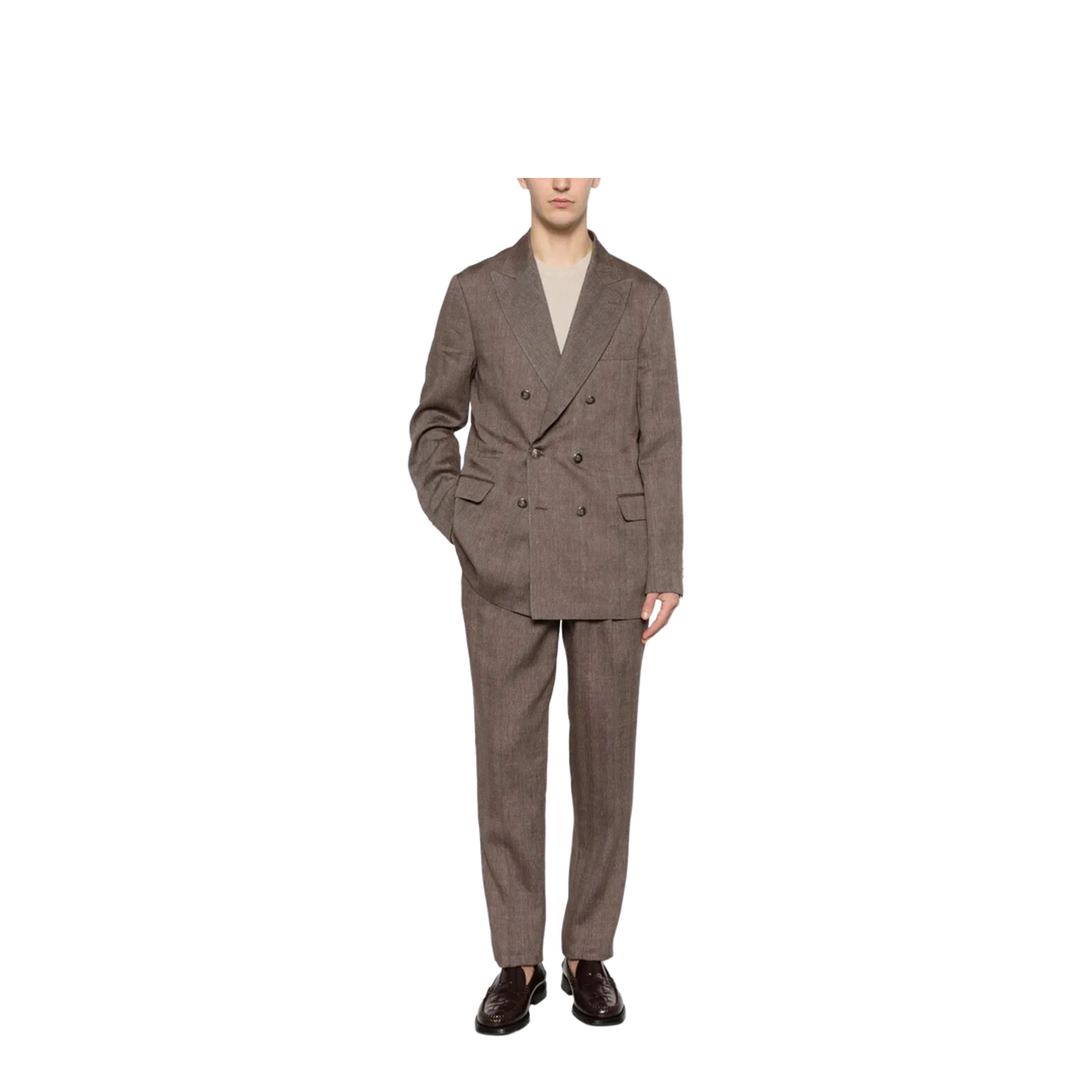 Linen and Virgin Wool Chevron Leisure Suit - Image 2