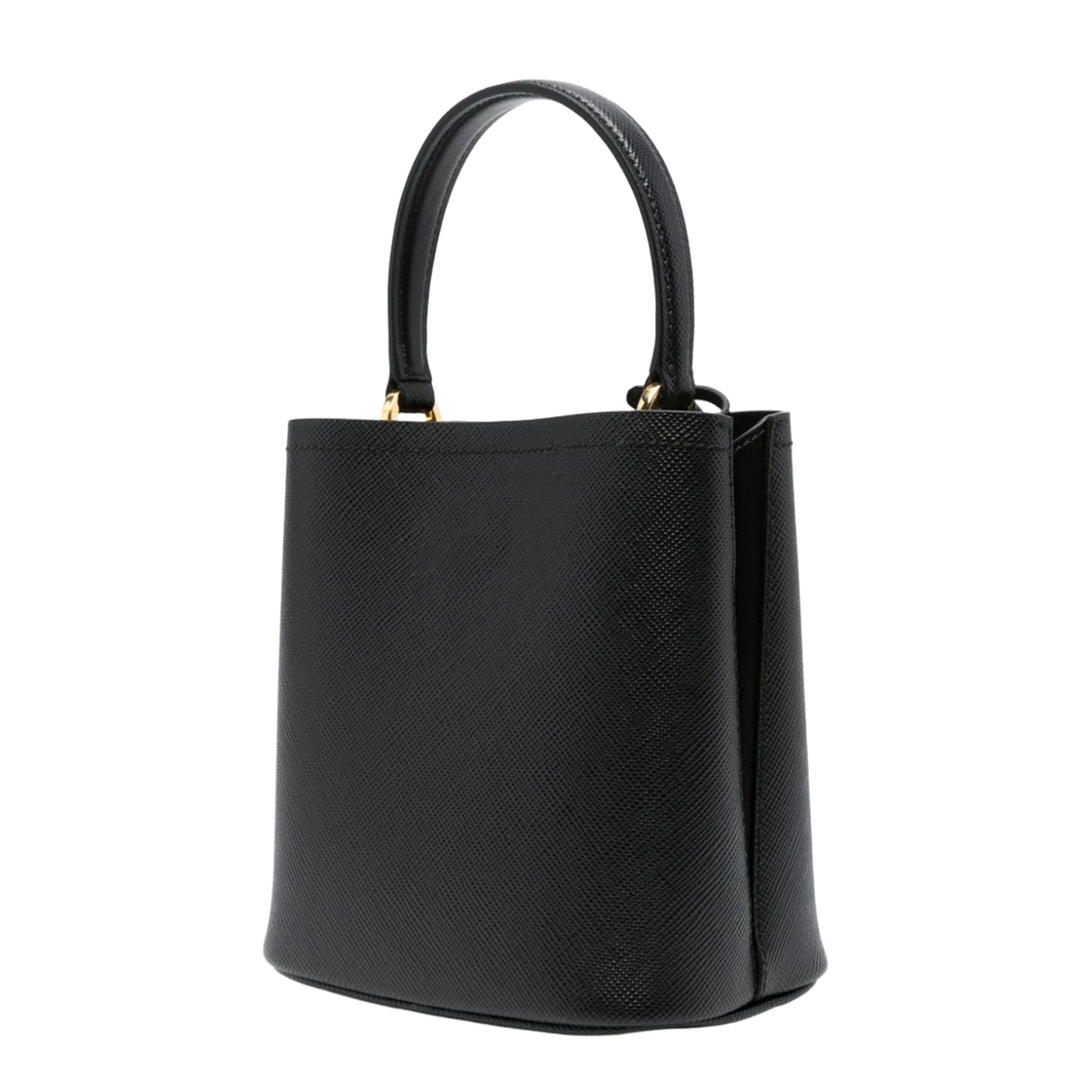 Panier Small Saffiano Leather Bag - Black - Image 2