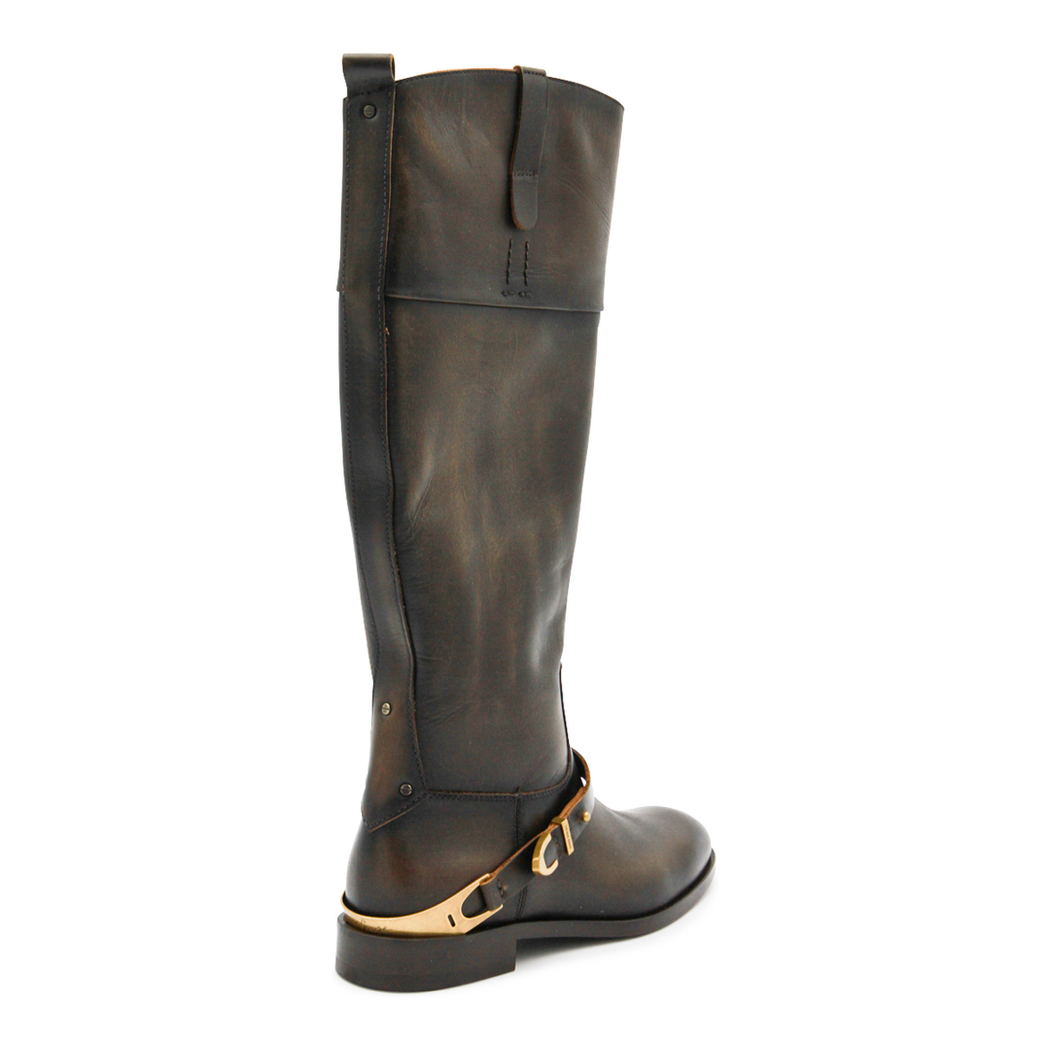 Charlie Dark Brown Leather Boots - Image 5