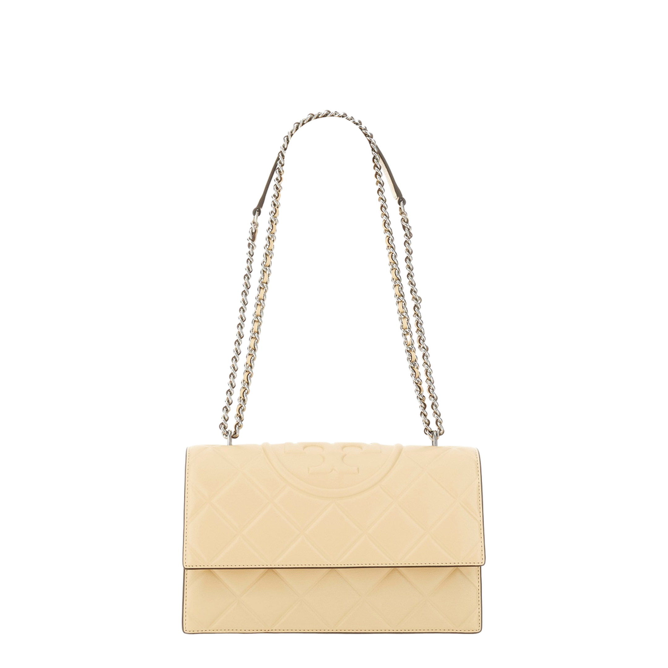 Fleming Calfskin Shoulder Bag - Cream - Image 3