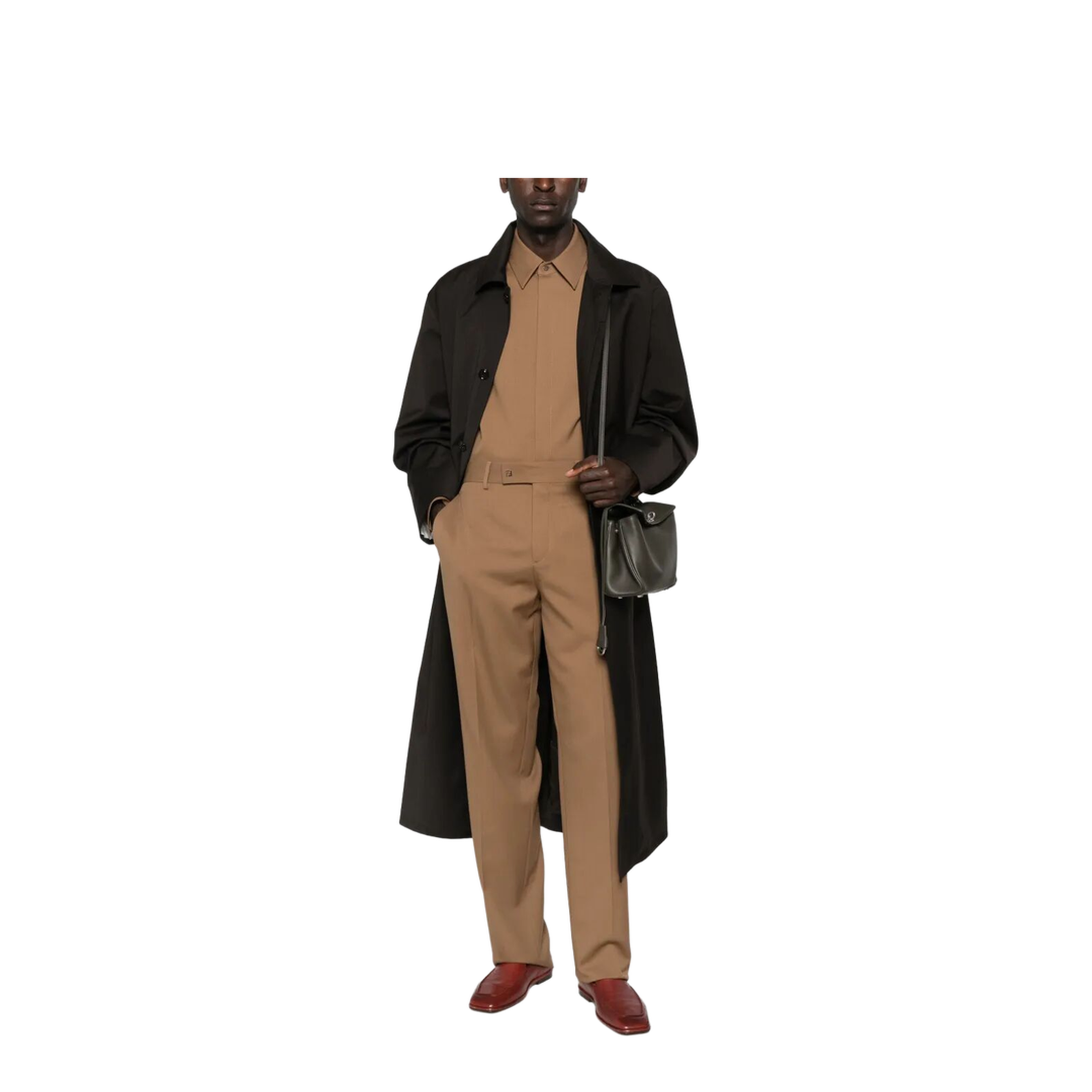 Rust Wool Cigarette Trousers - Image 5