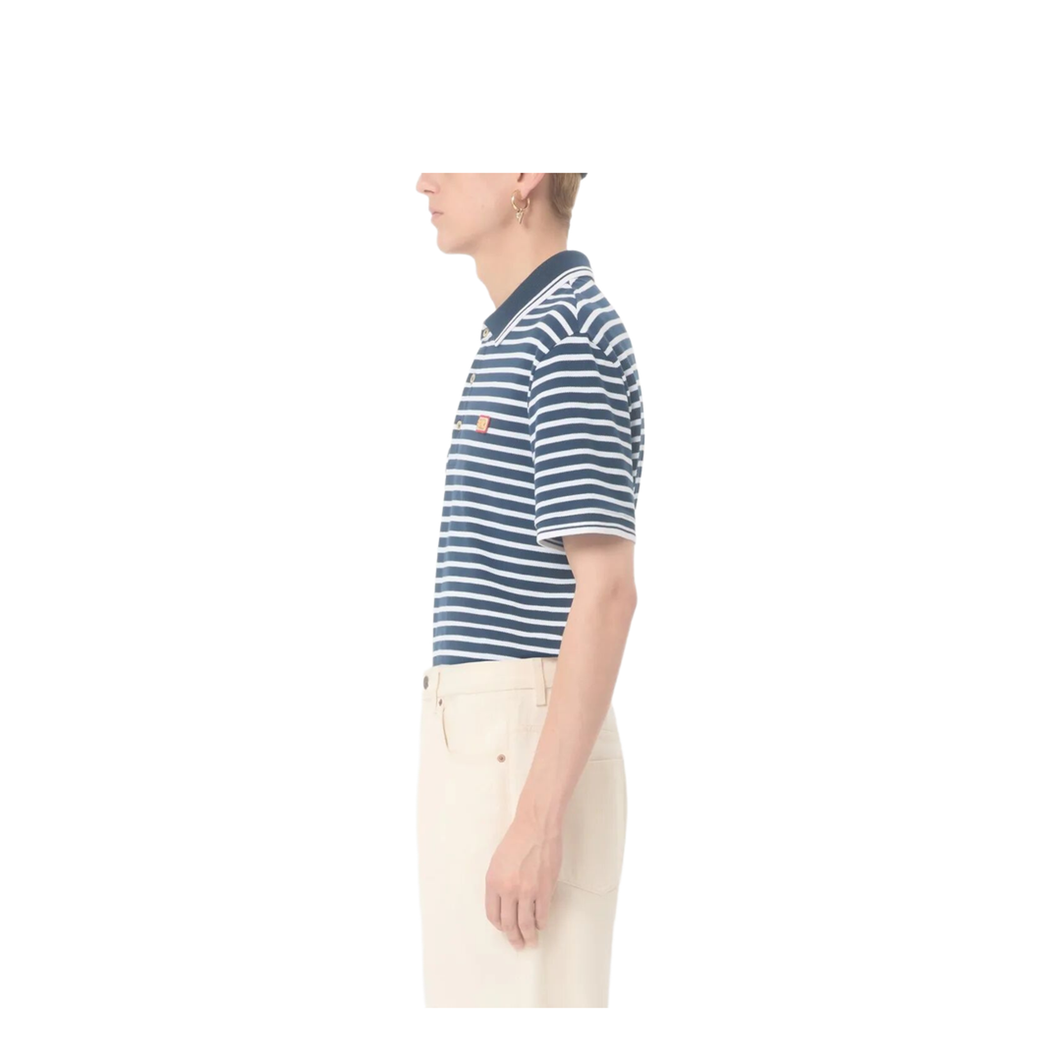 Cotton Piqué Polo with Vlogo Patch - Image 5