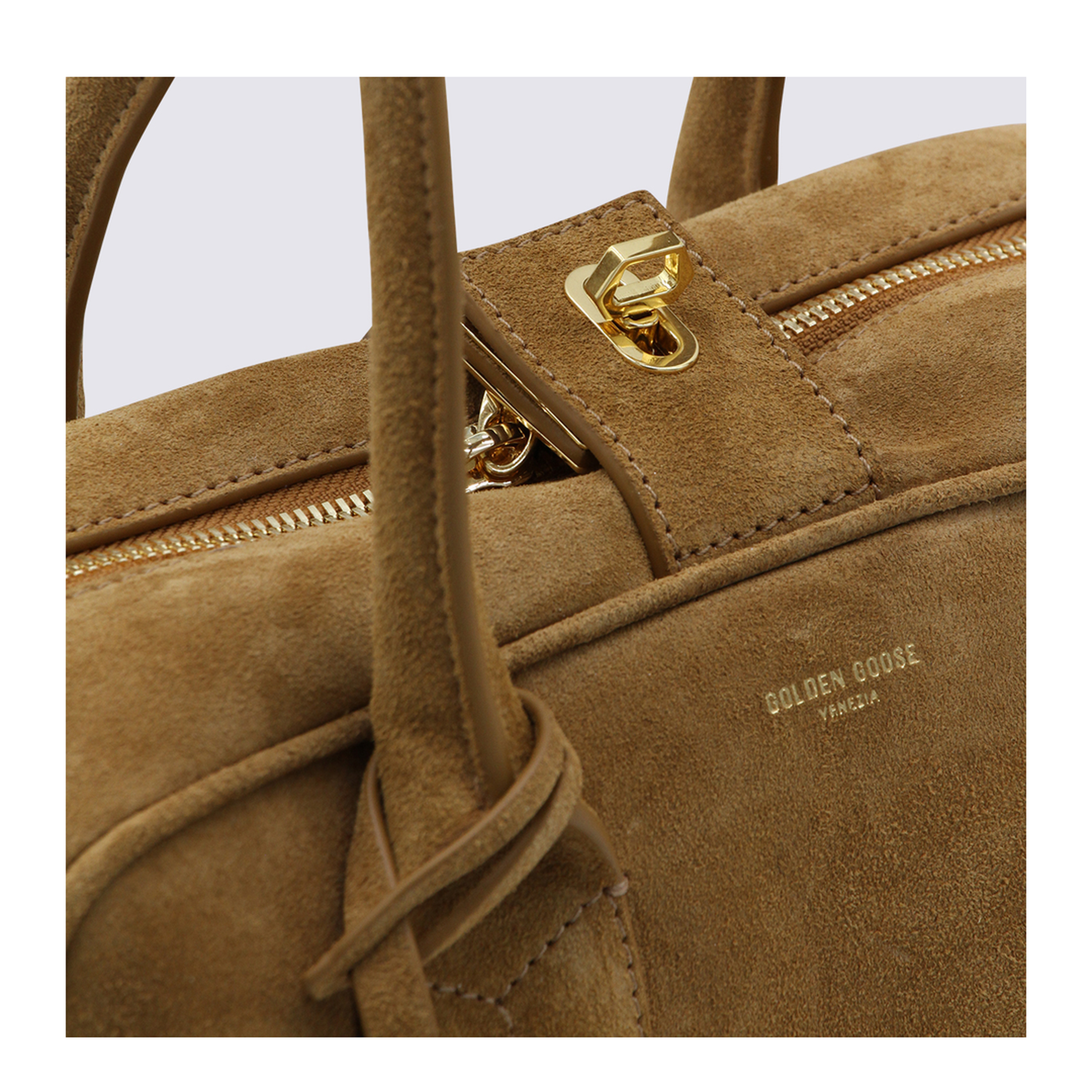 Vita Calf Suede Tote - Camel - Image 7