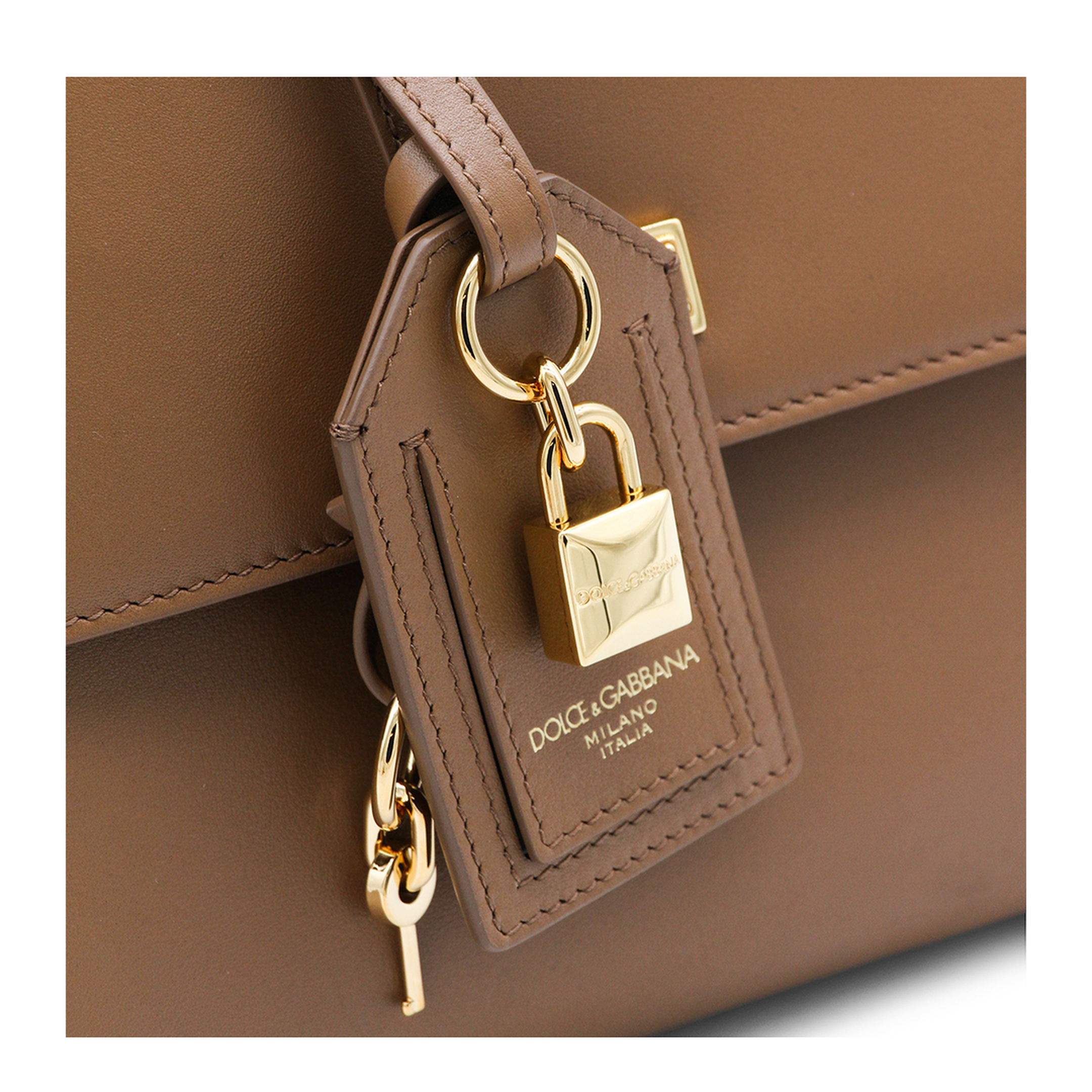 My Sicily Small Calfskin Handbag - Brown - Image 7