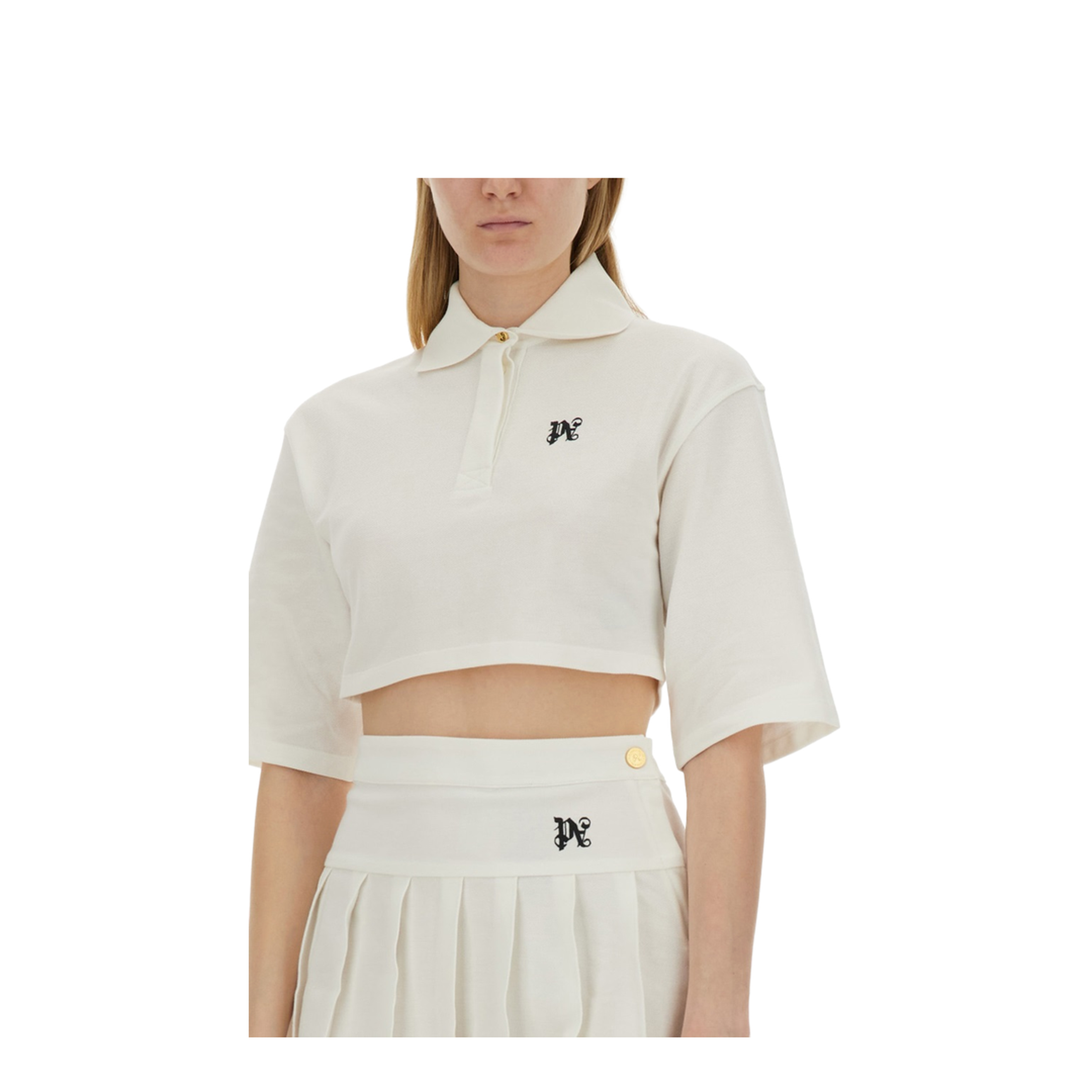 Monogram Cropped Polo Shirt - Image 4