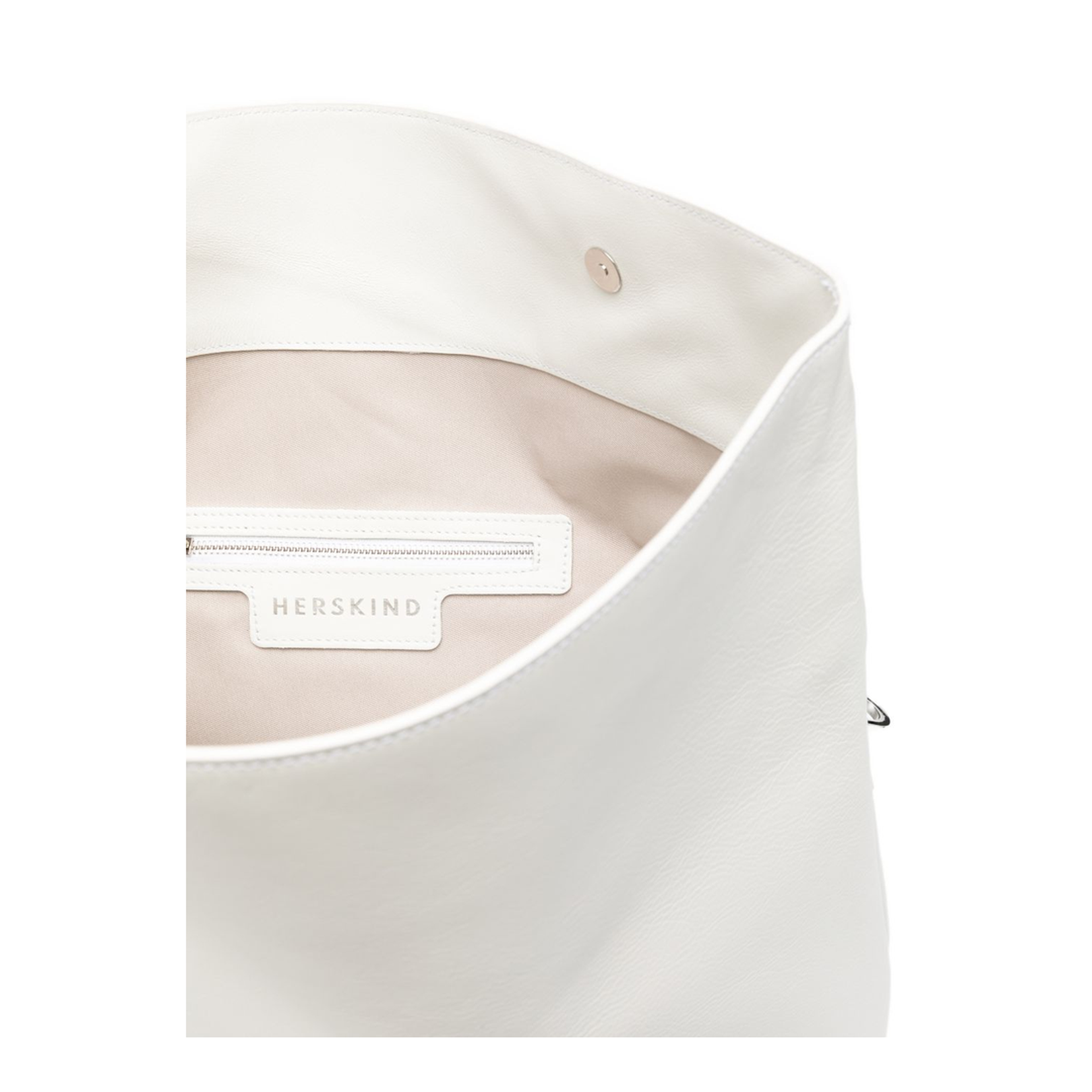 Sofia Medium Leather Tote Bag - White - Image 2