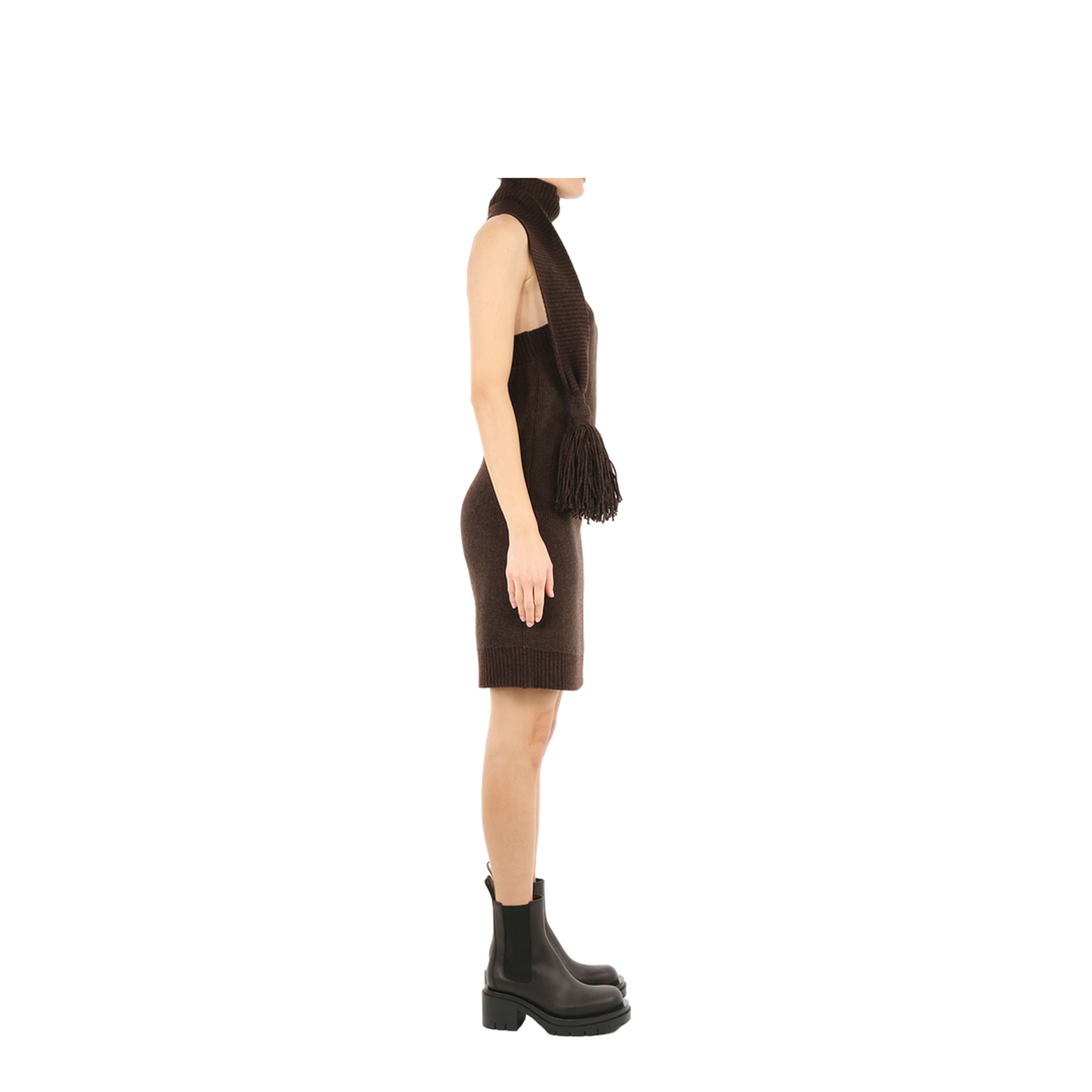 Brown One Shoulder Dress - Image 3