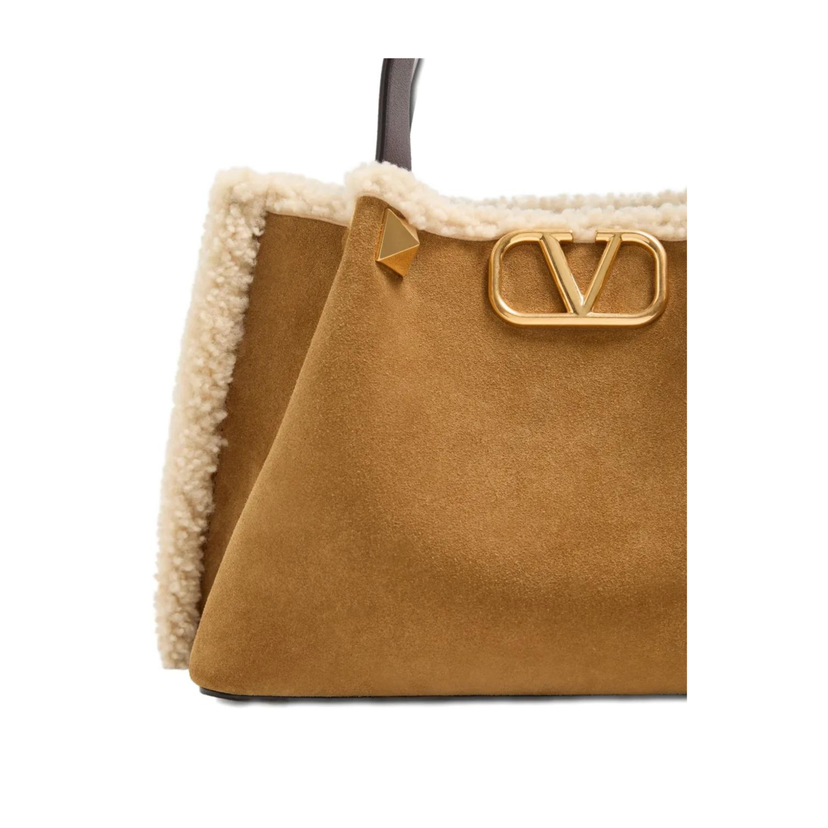Medium Shopping Bag Suede Mustard - Image 3