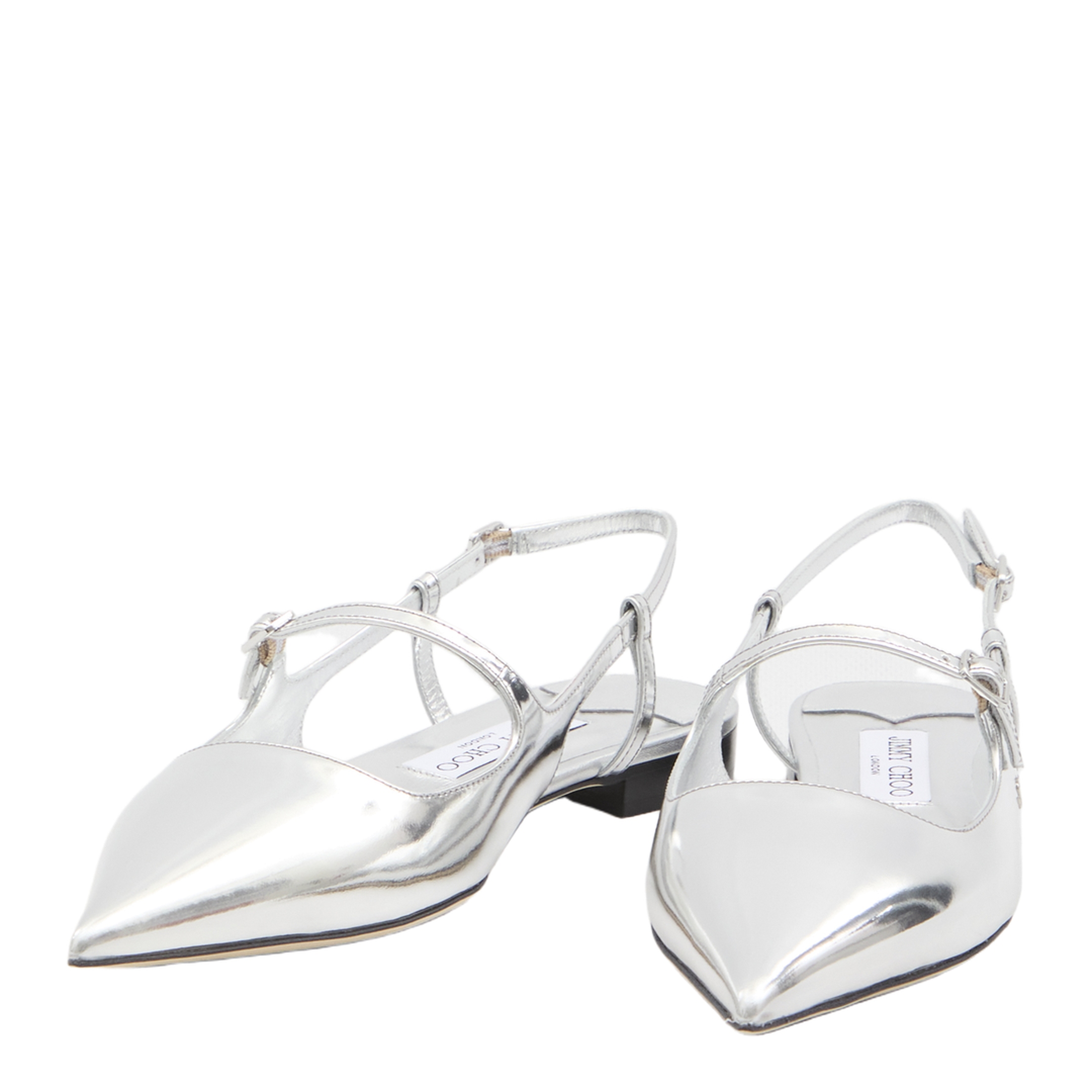 Didi Flat Slingbacks in Laminated Leather - Image 2
