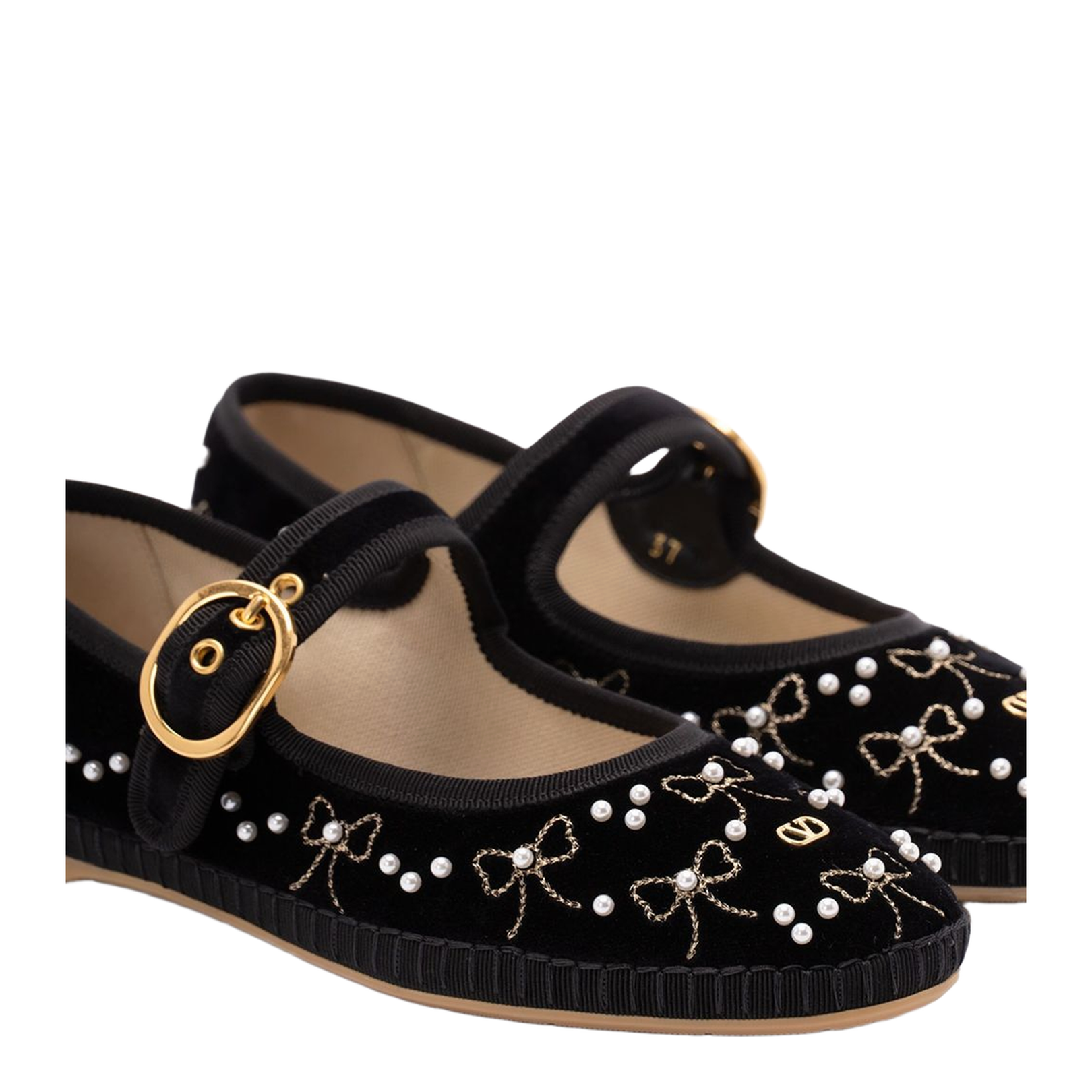 Black Garavani Flat Shoes - Image 4