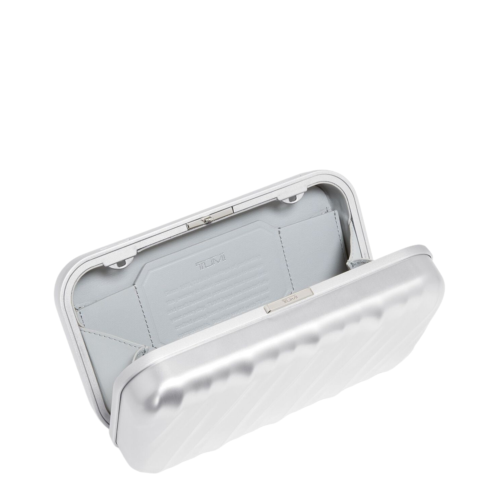 19 Degree Aluminum Minaudière Clutch Bag - Metallic Silver - Image 3