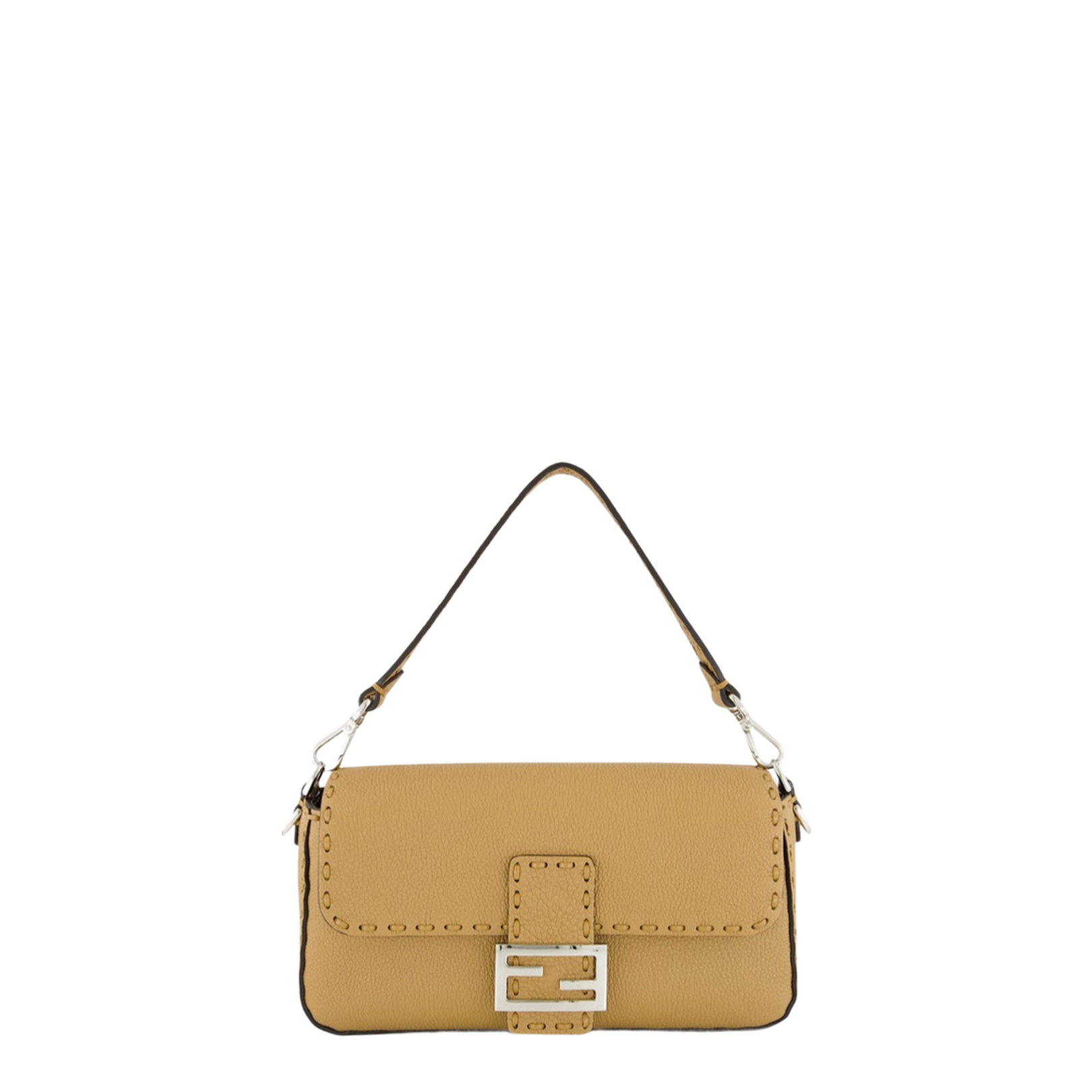 Fendi Ff Plaque Foldover-top Shoulder Bag - Image 1