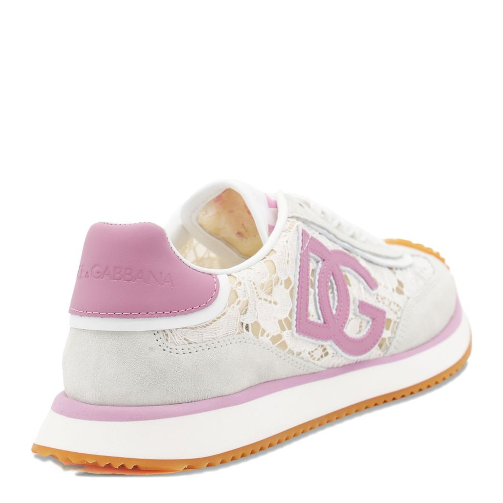 Cushion Sneakers in Lace and Fabric - Image 2