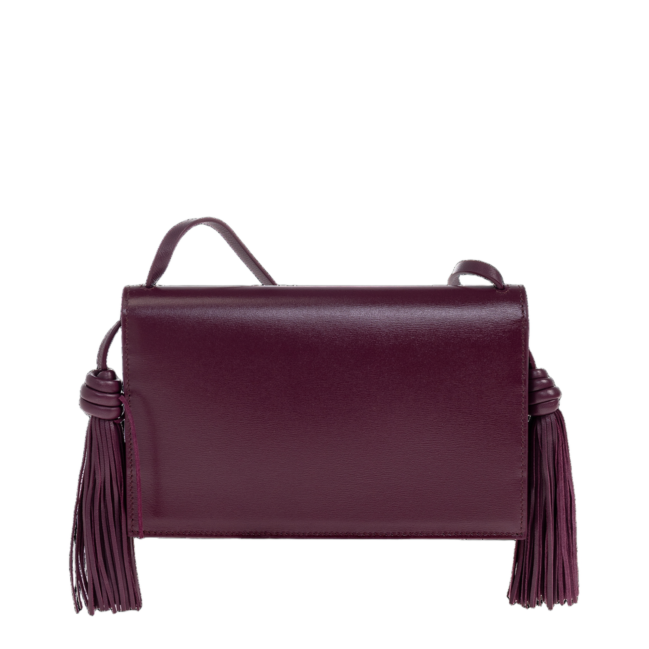 Leather Crossbody Bag with Side Tassels - Image 3