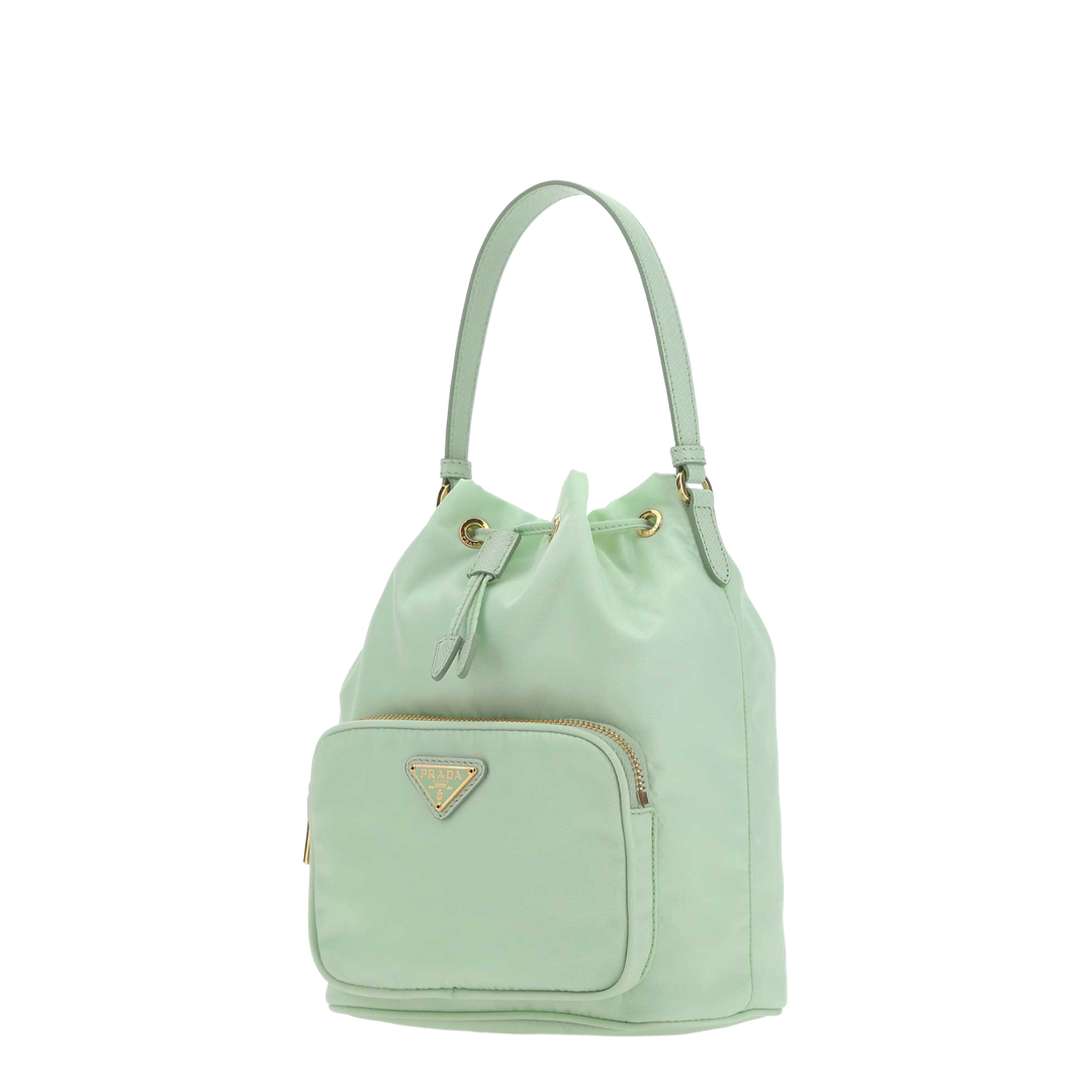 Pastel Green Re-nylon Bucket Bag - Image 2