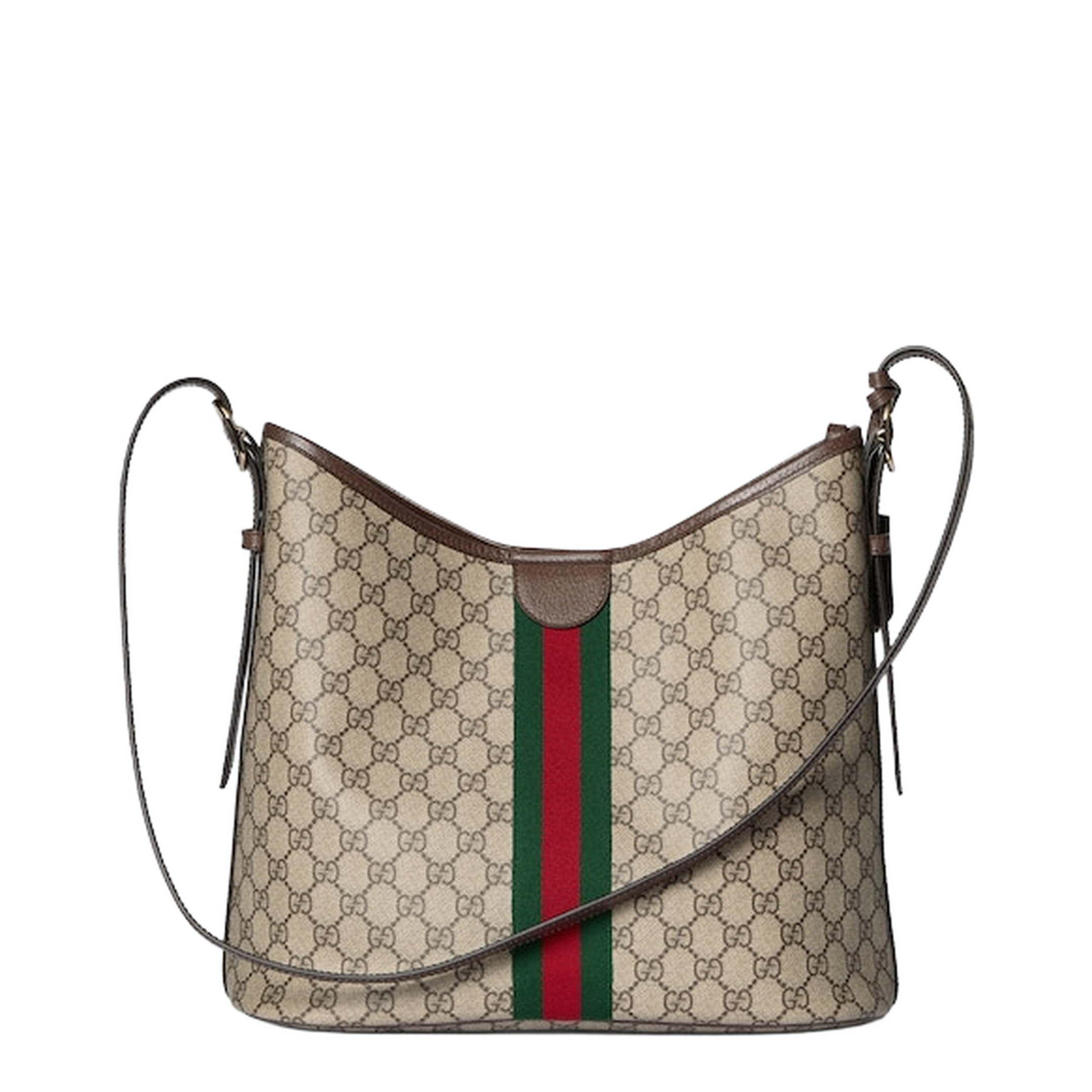 Ophidia Large GG Monogram Coated Fabric Shoulder Bag - Beige/Brown - Image 2