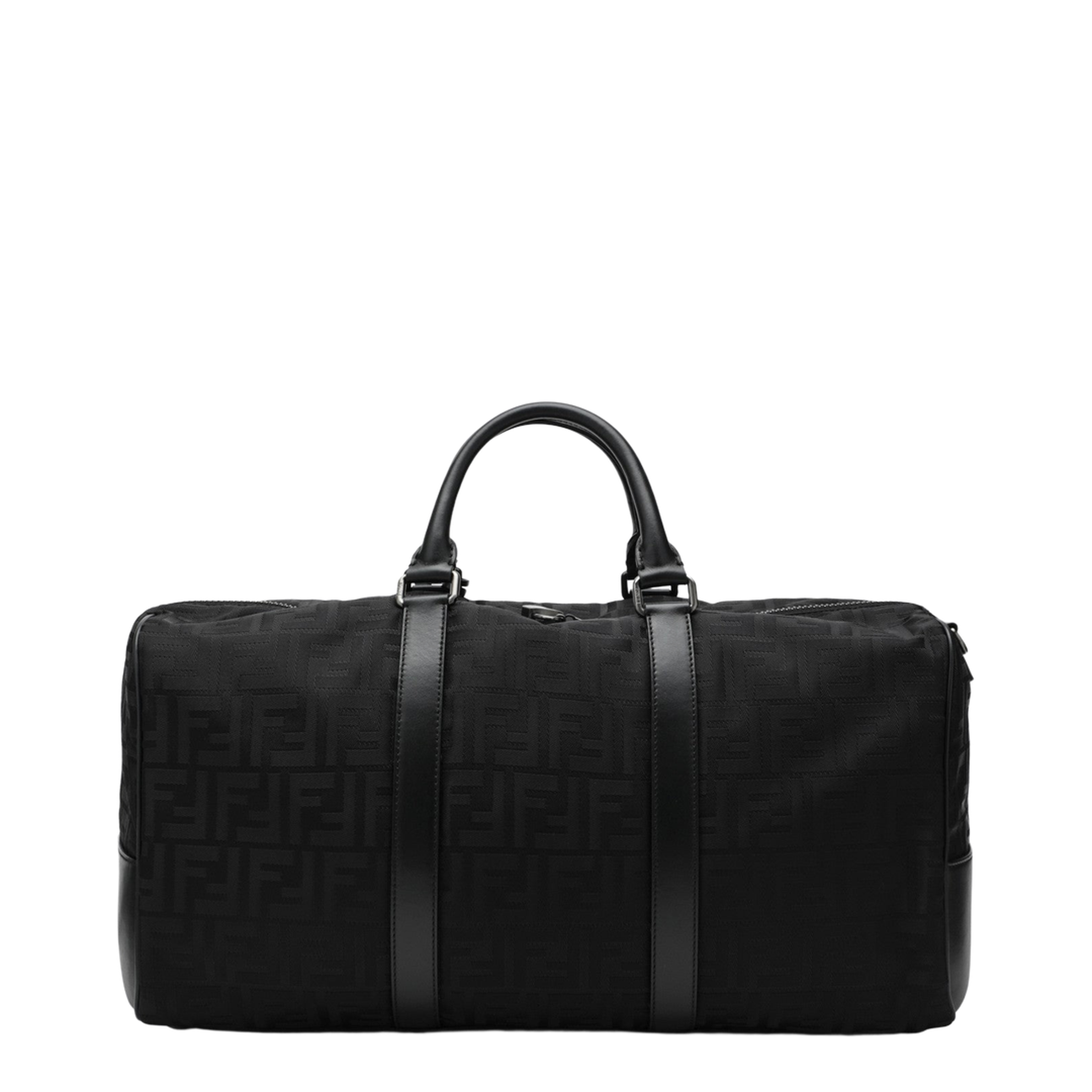 FF Medium FF Nylon Travel Bag - Black - Image 2