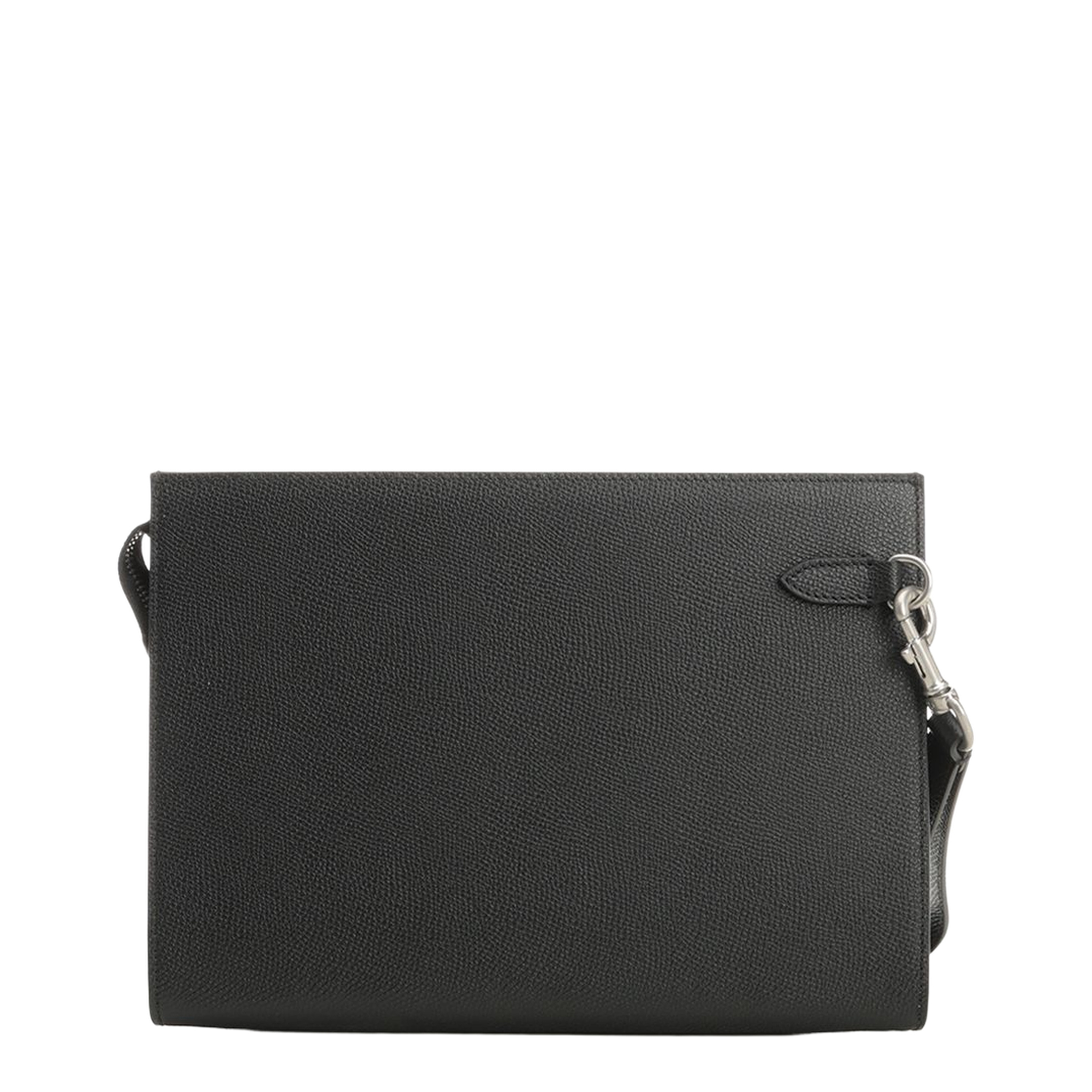 VLogo Signature Grainy Calfskin Pouch - Black - Image 3