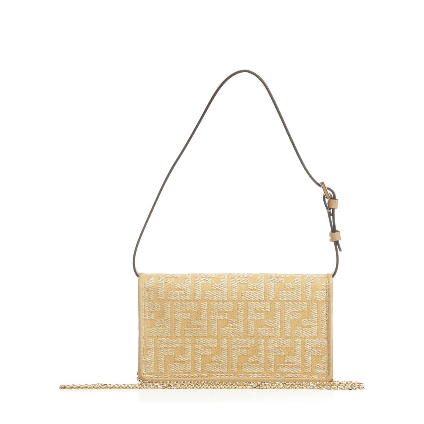 Baguette Jacquard Shoulder Bags - Beige - Image 3