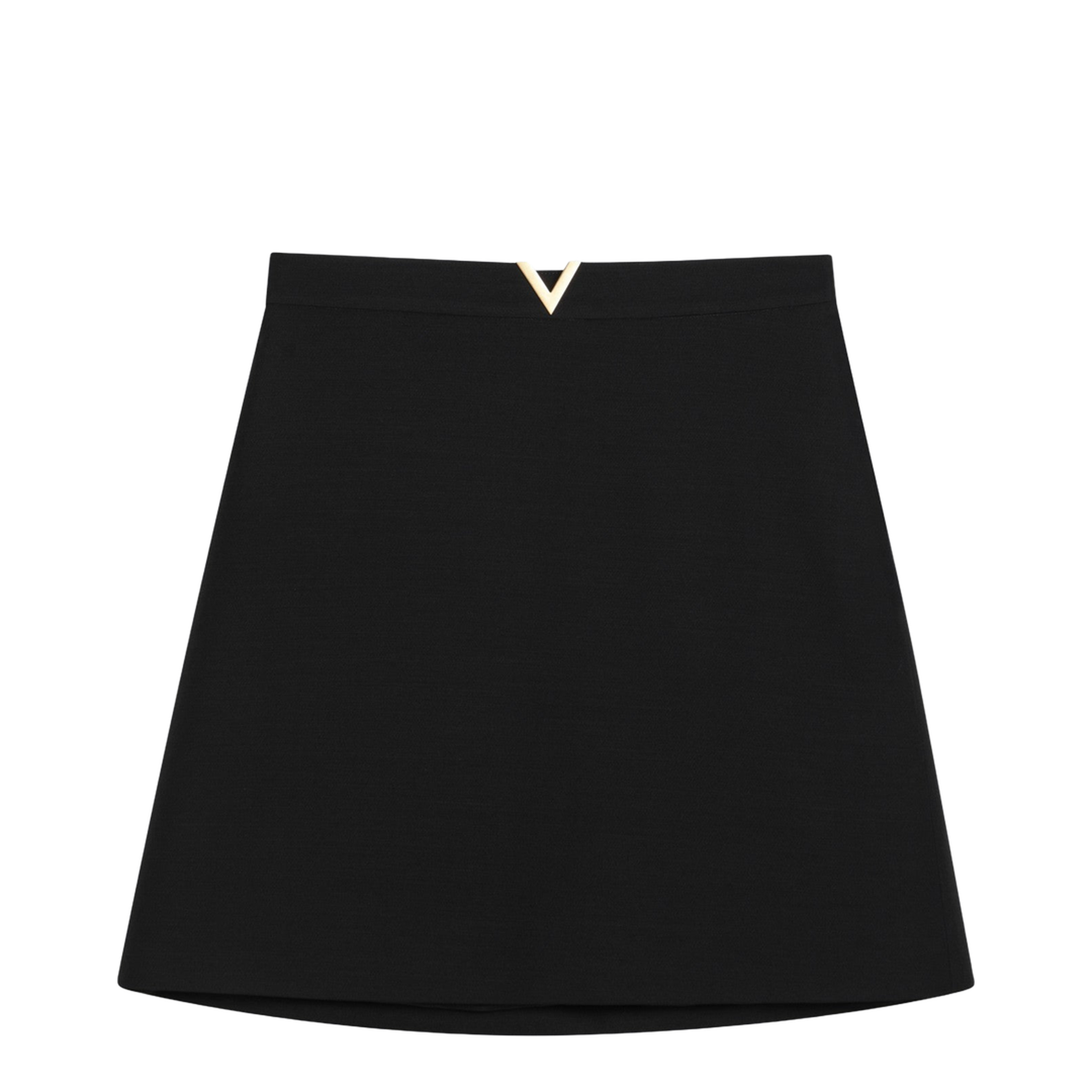 Black Crepe Couture Mini Skirt - Image 1