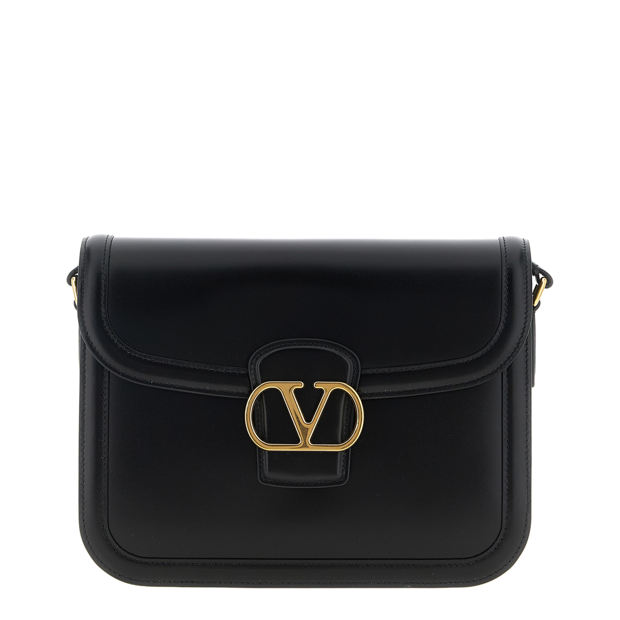 9To5 Calfskin Shoulder Bag - Black - Image 1