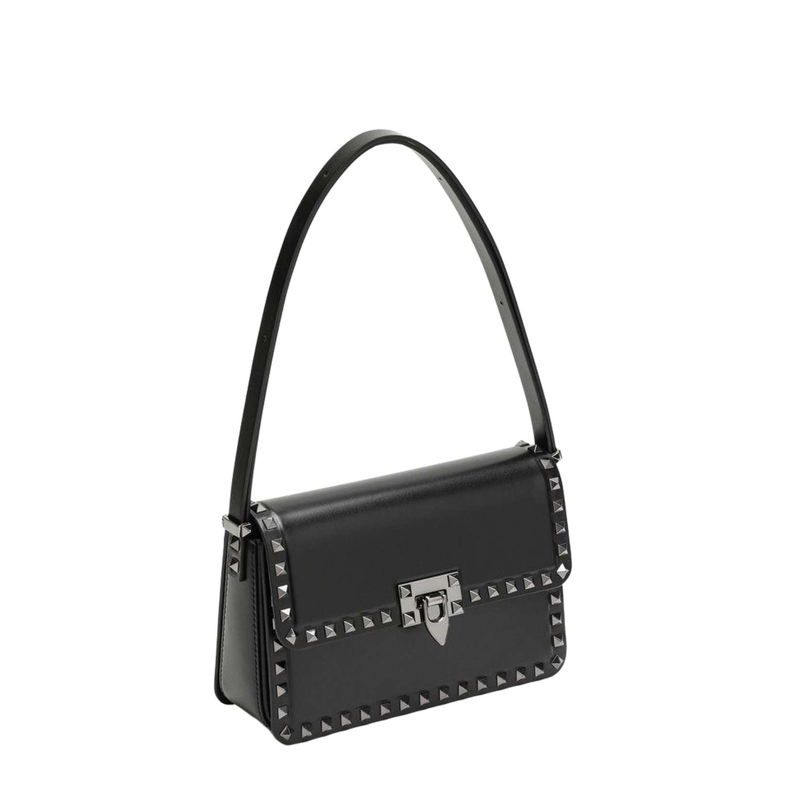 Rockstud Calfskin Handbag - Black - Image 2