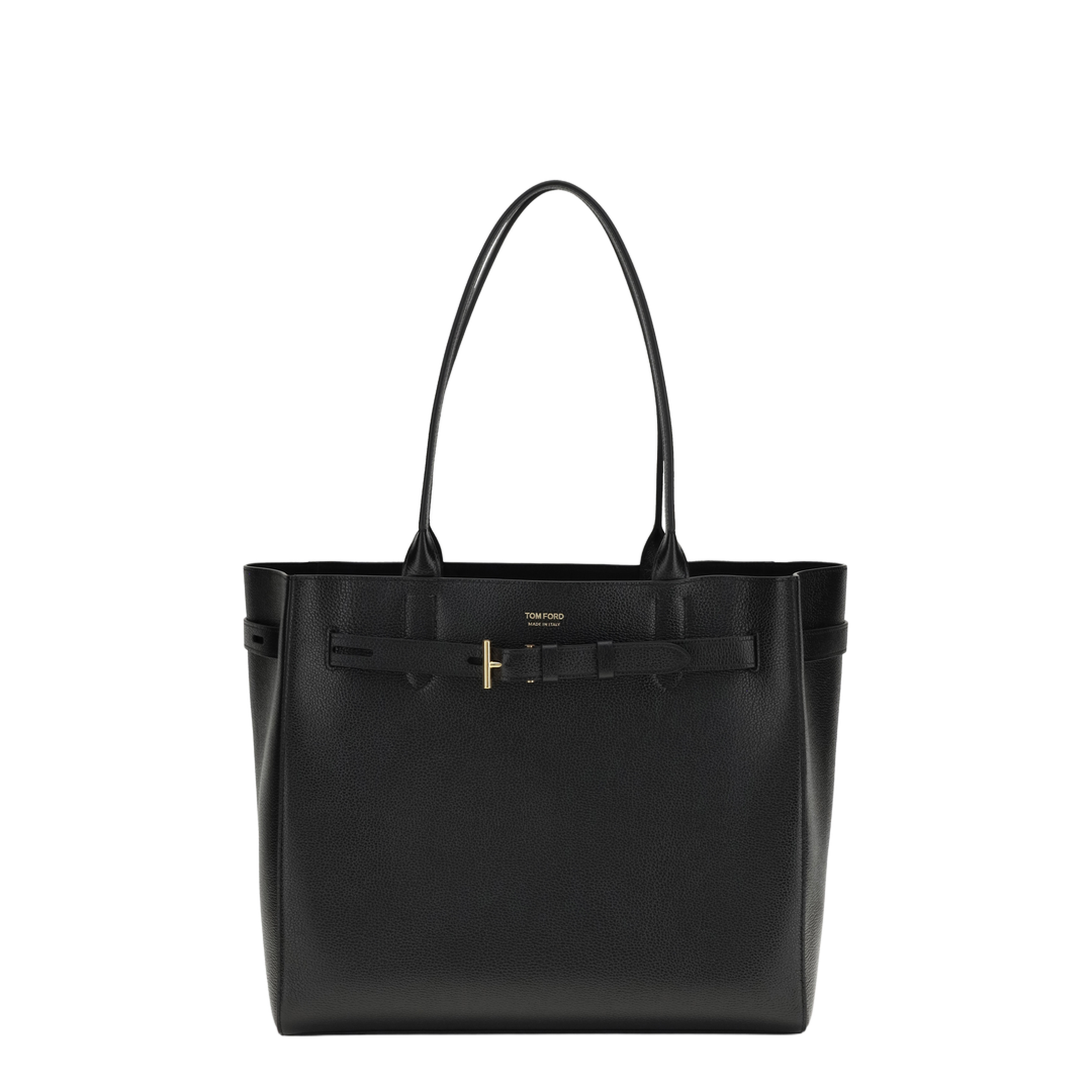 Audrey Medium Calfskin Tote - Black - Image 1