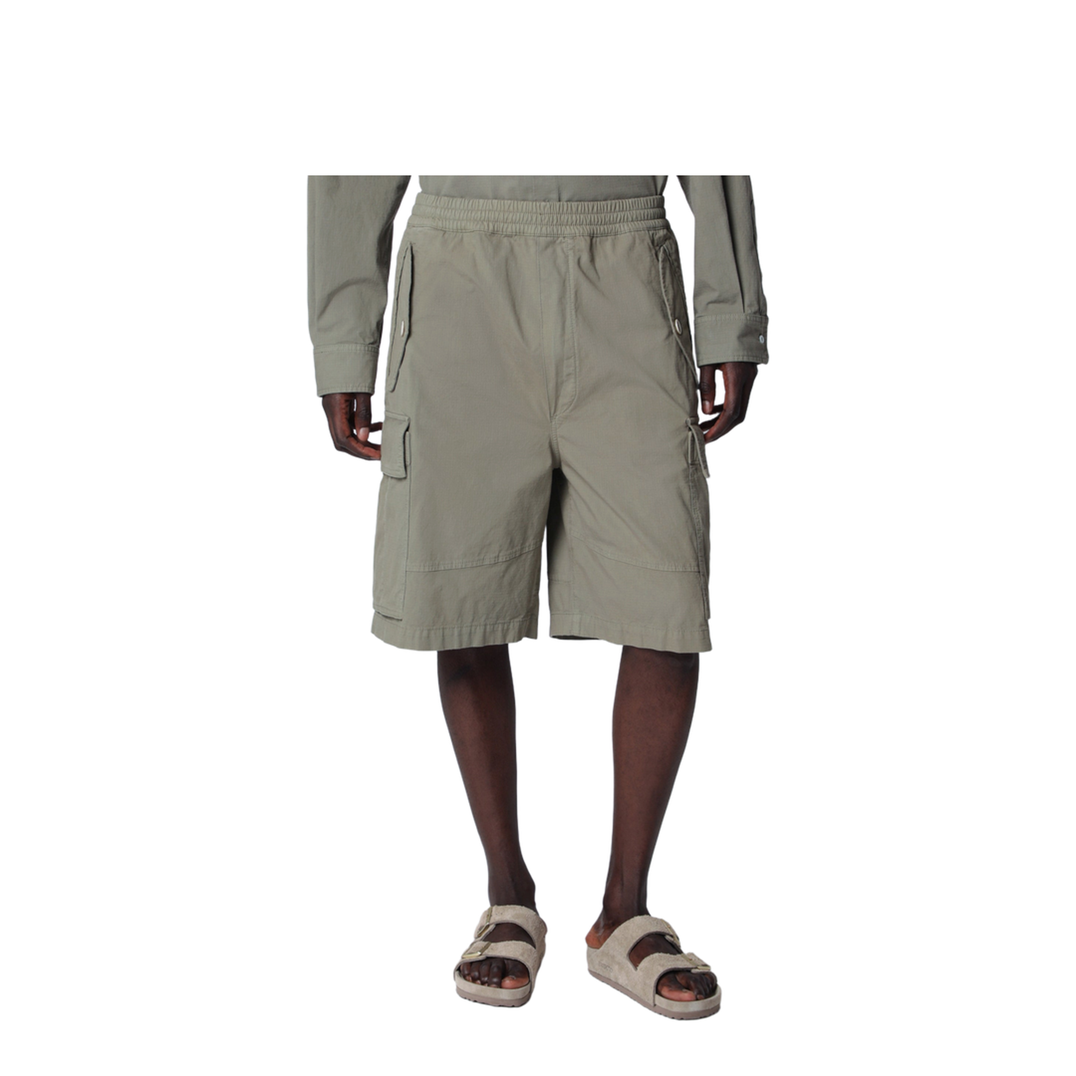 Cargo Ripstop Cotton Cargo Shorts In Oak - Image 1