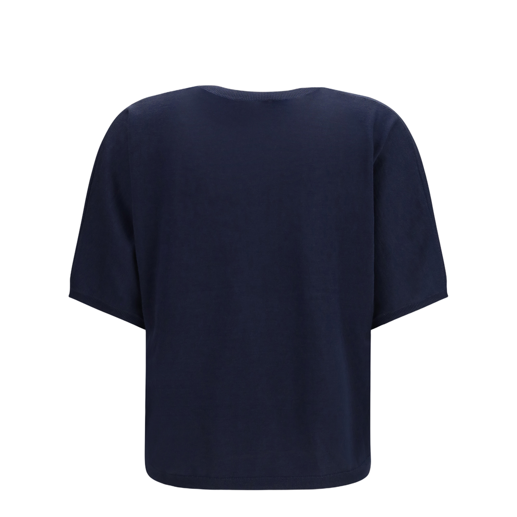 Short-sleeve Cashmere and Silk Sweater - Image 2